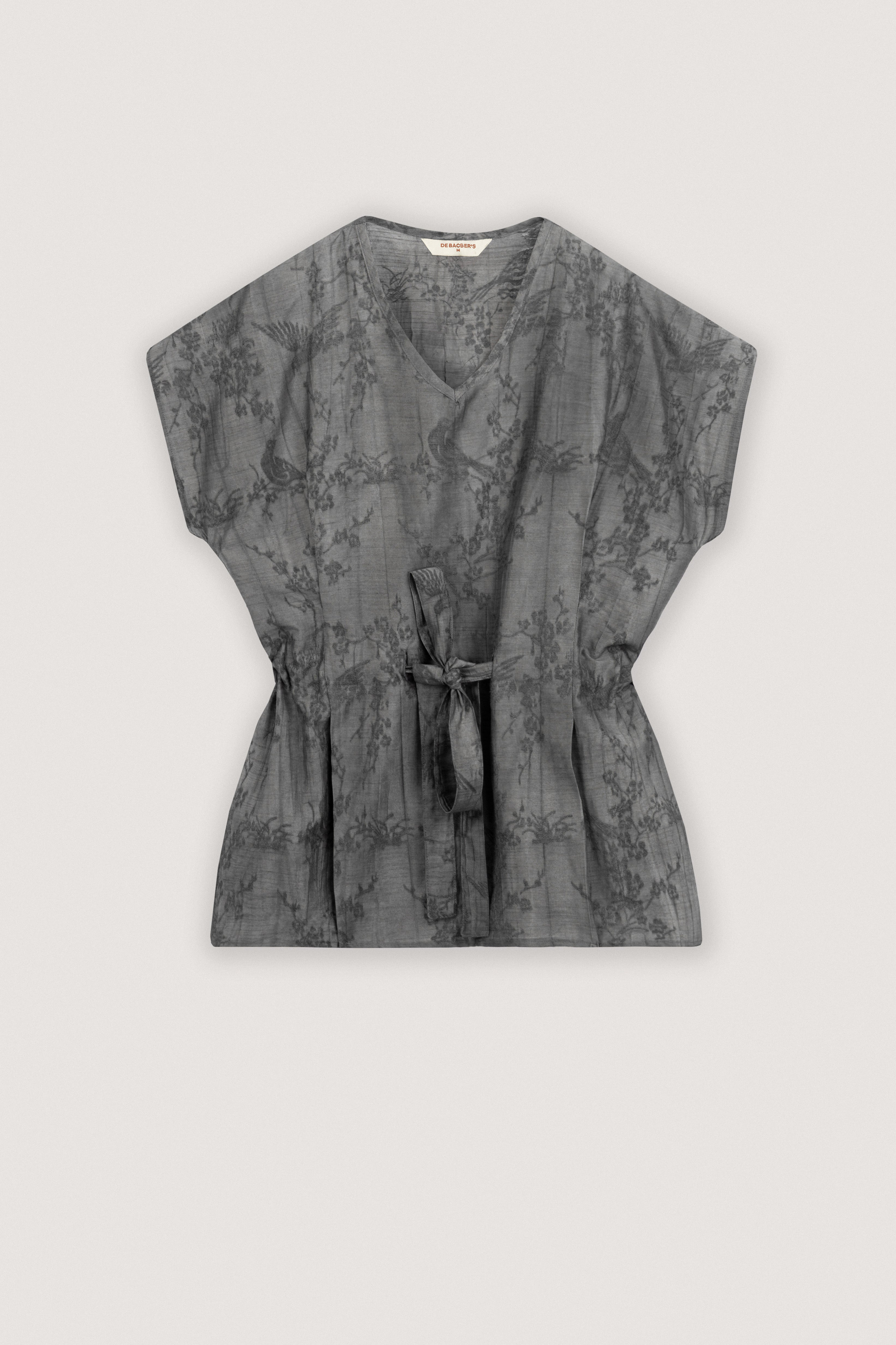 Jacquard Gray Blouse