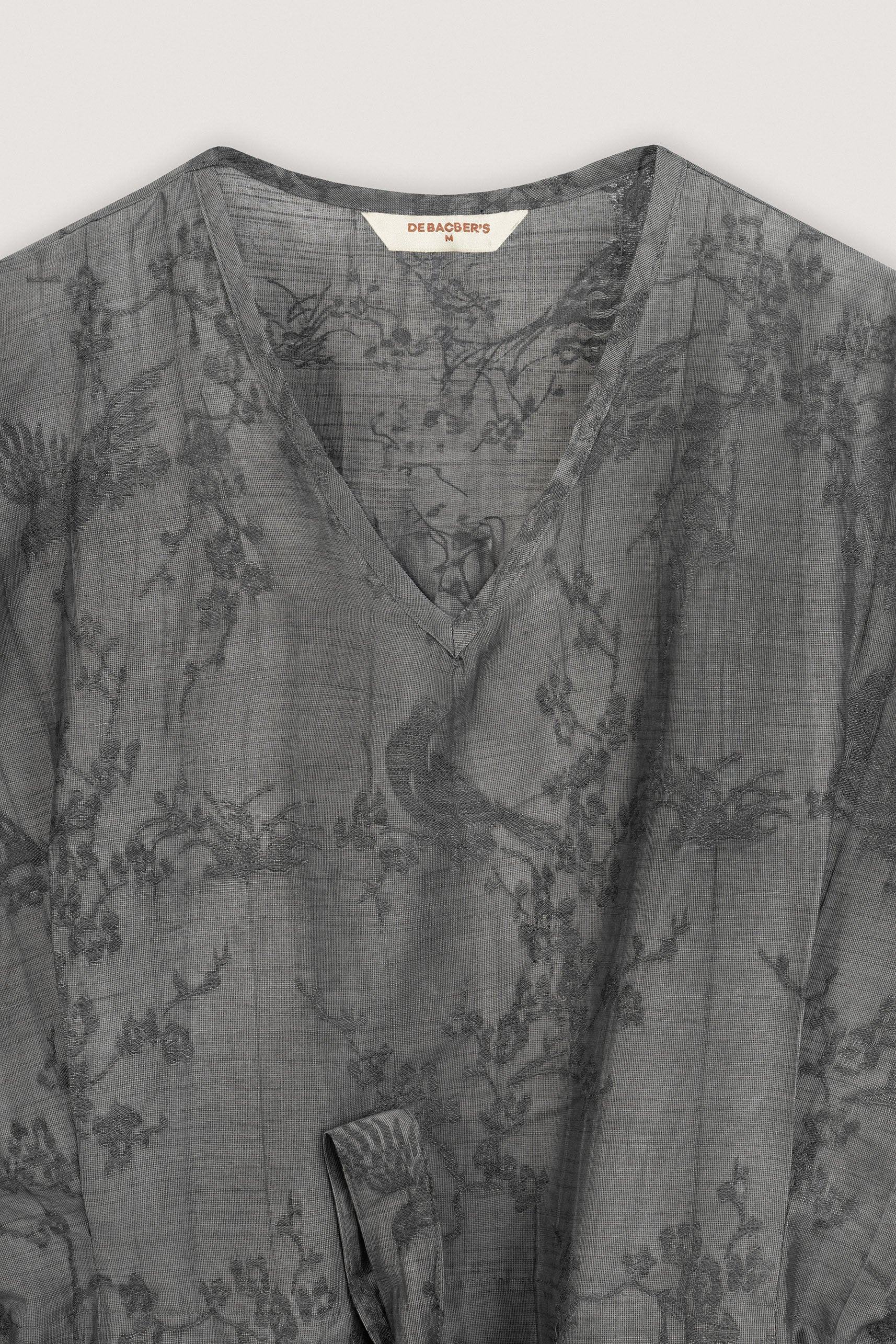 Jacquard Gray Blouse