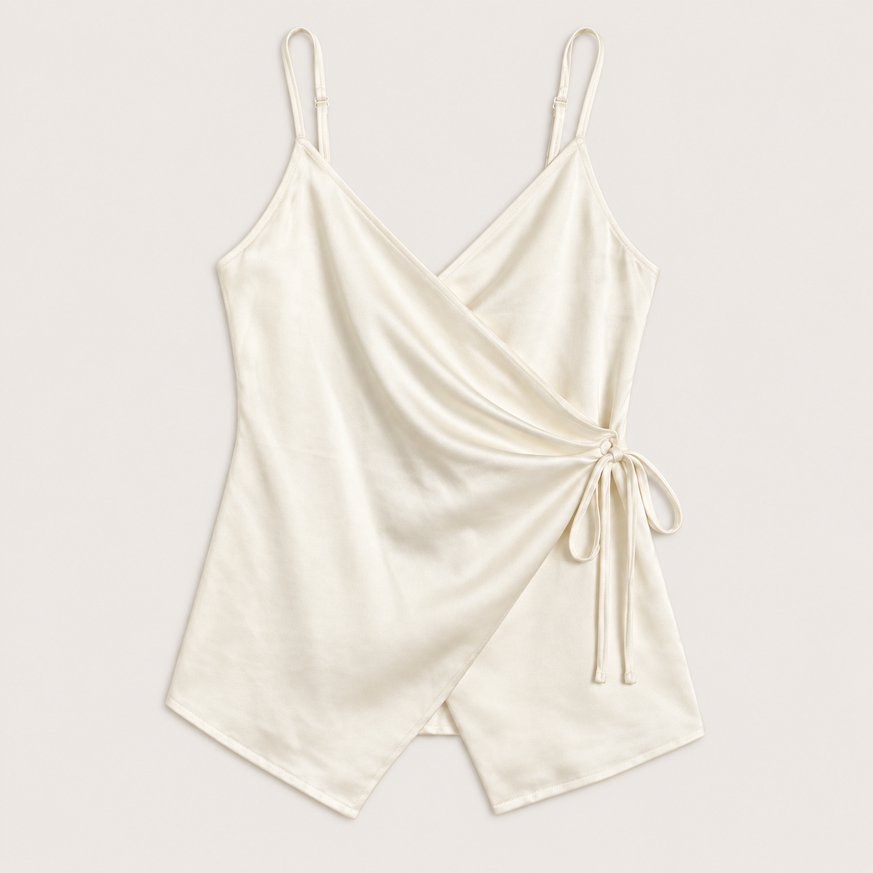 White Sheen Chiffon Blouse