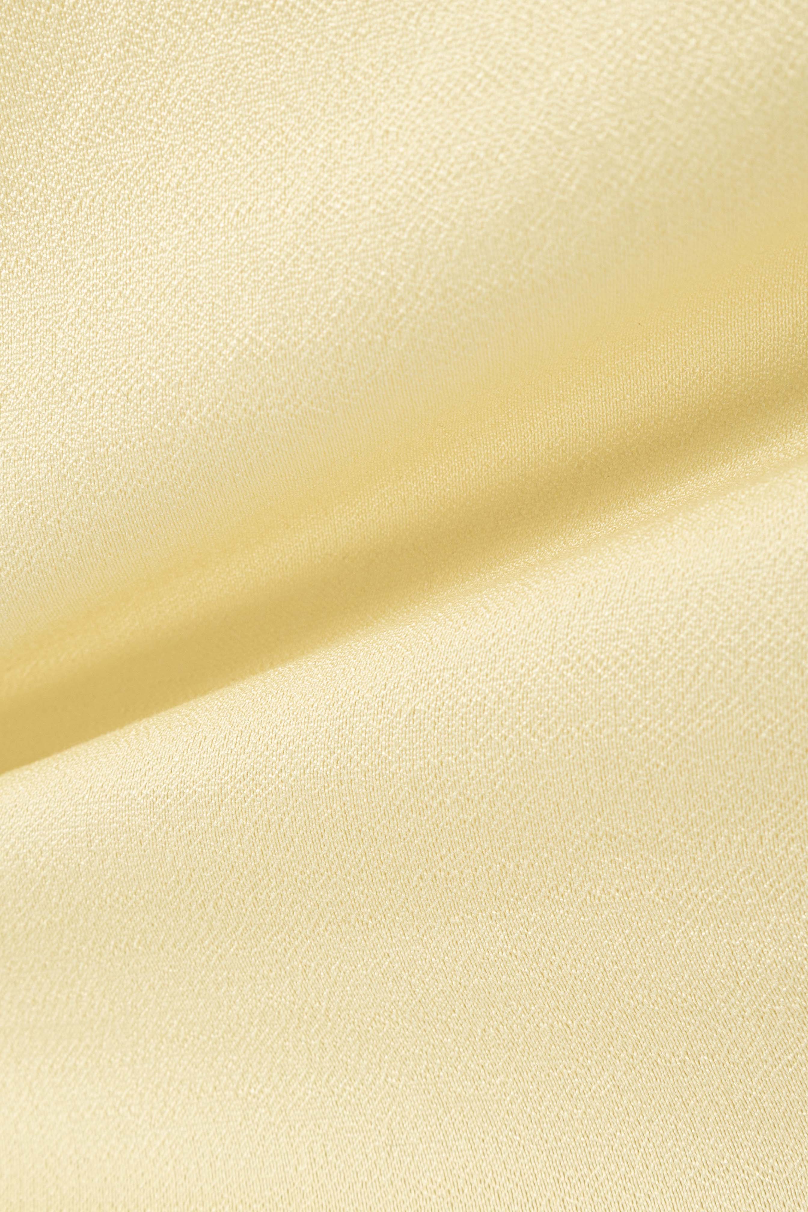 Light Yellow Sleeveless Midi Dress