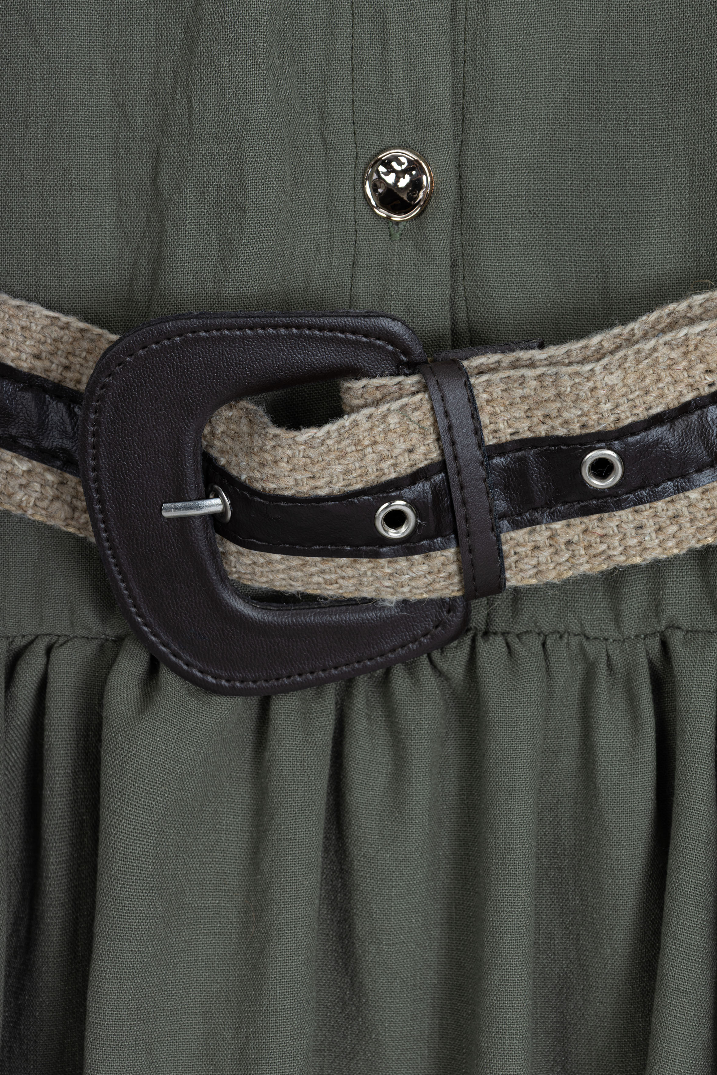 Dark Green Sleeveless Midi Dress