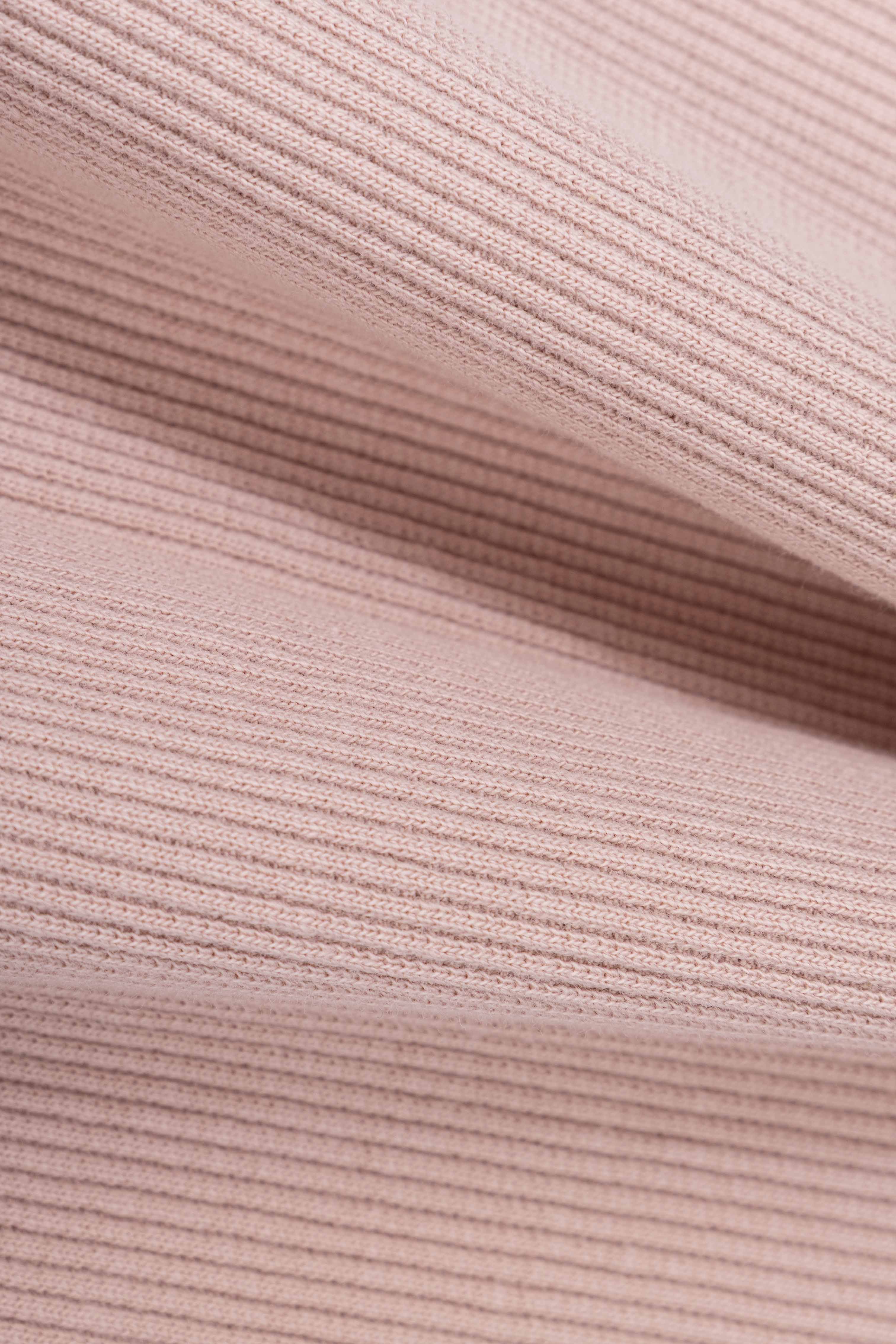 Light Rose Ribbed Casual Dress