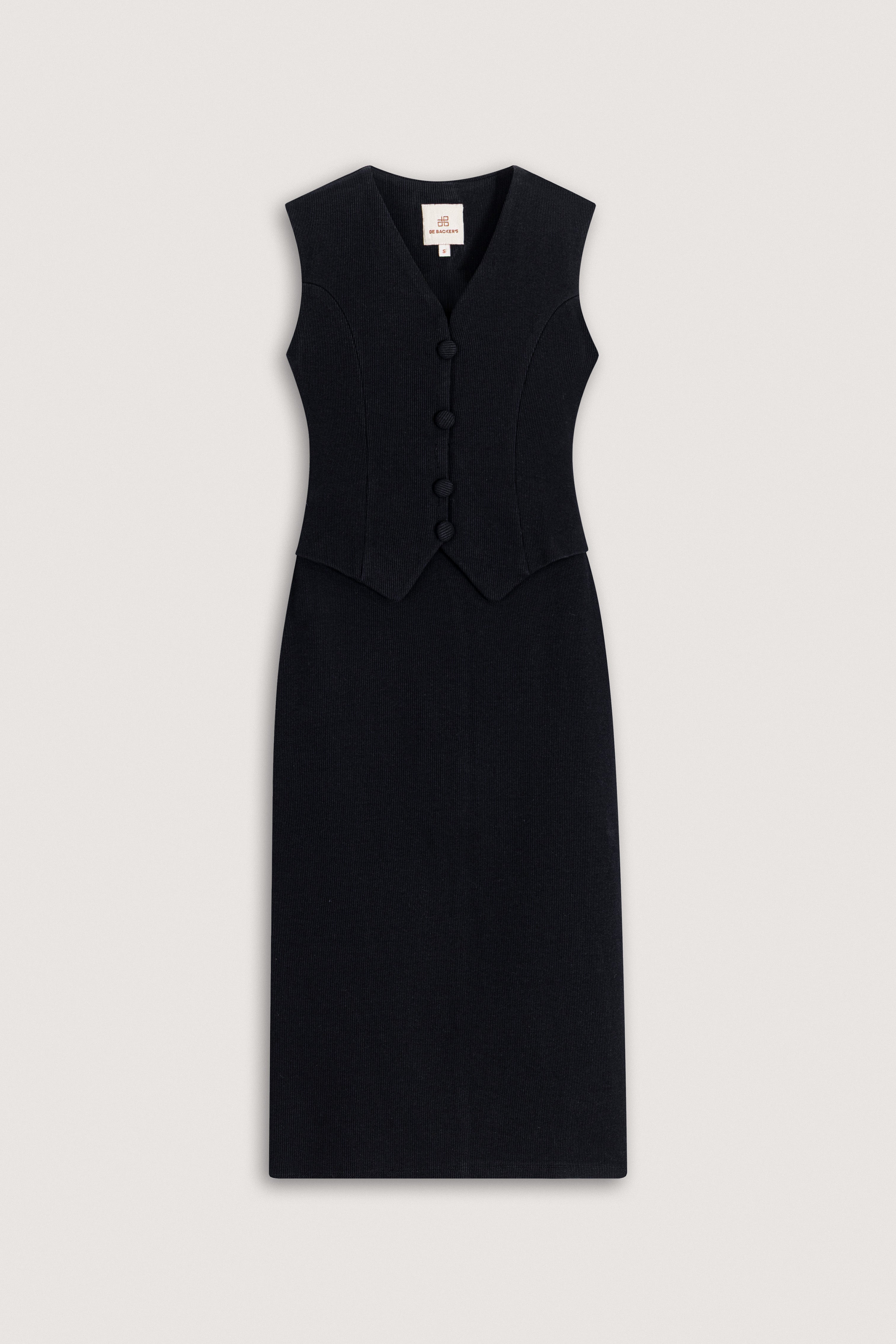 Ribbed Dress with a Vest
