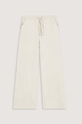 Cream Wide-Leg Casual Women's Pants - De Backers - 1