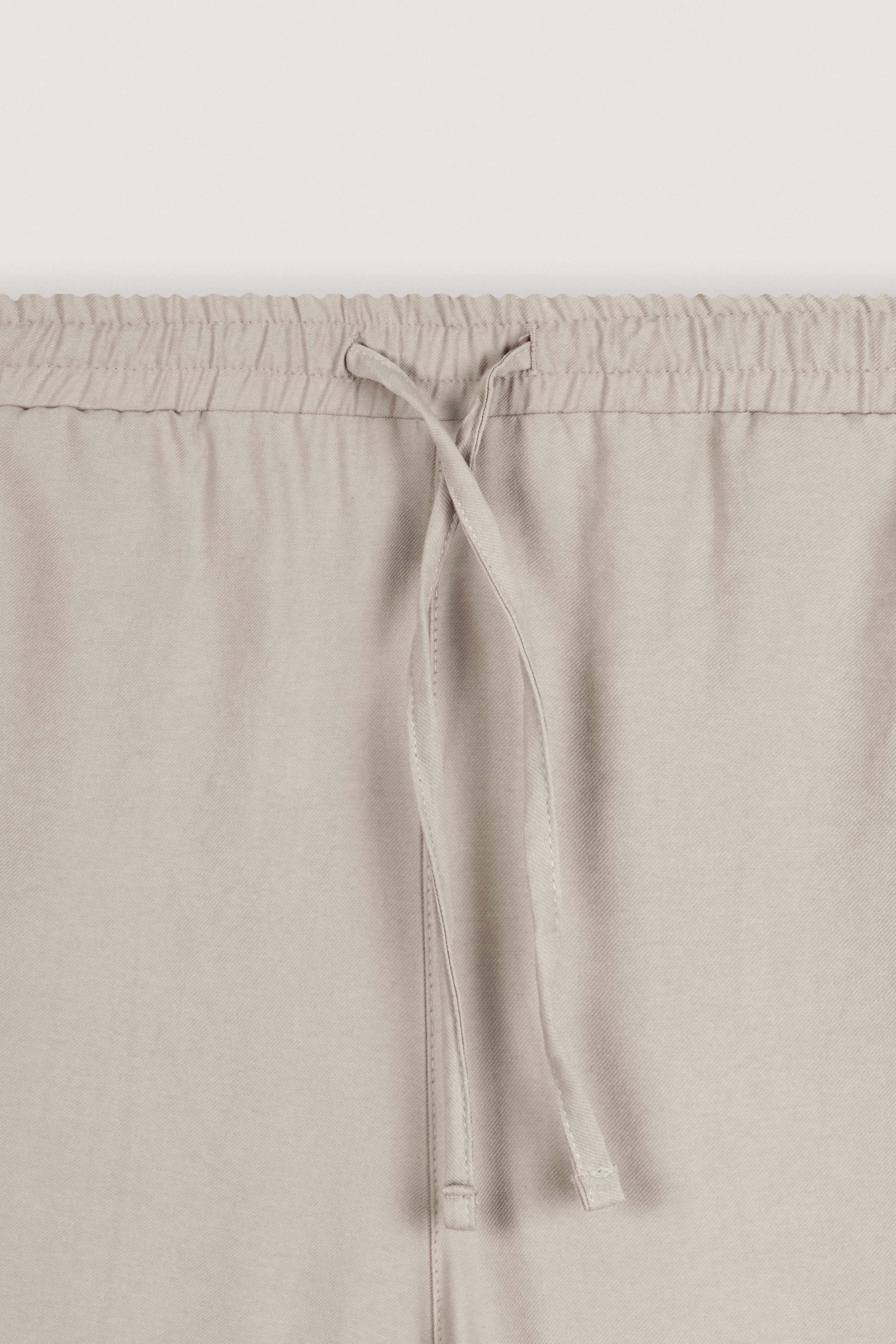 Dark Beige Wide-Leg Casual Women's Pants