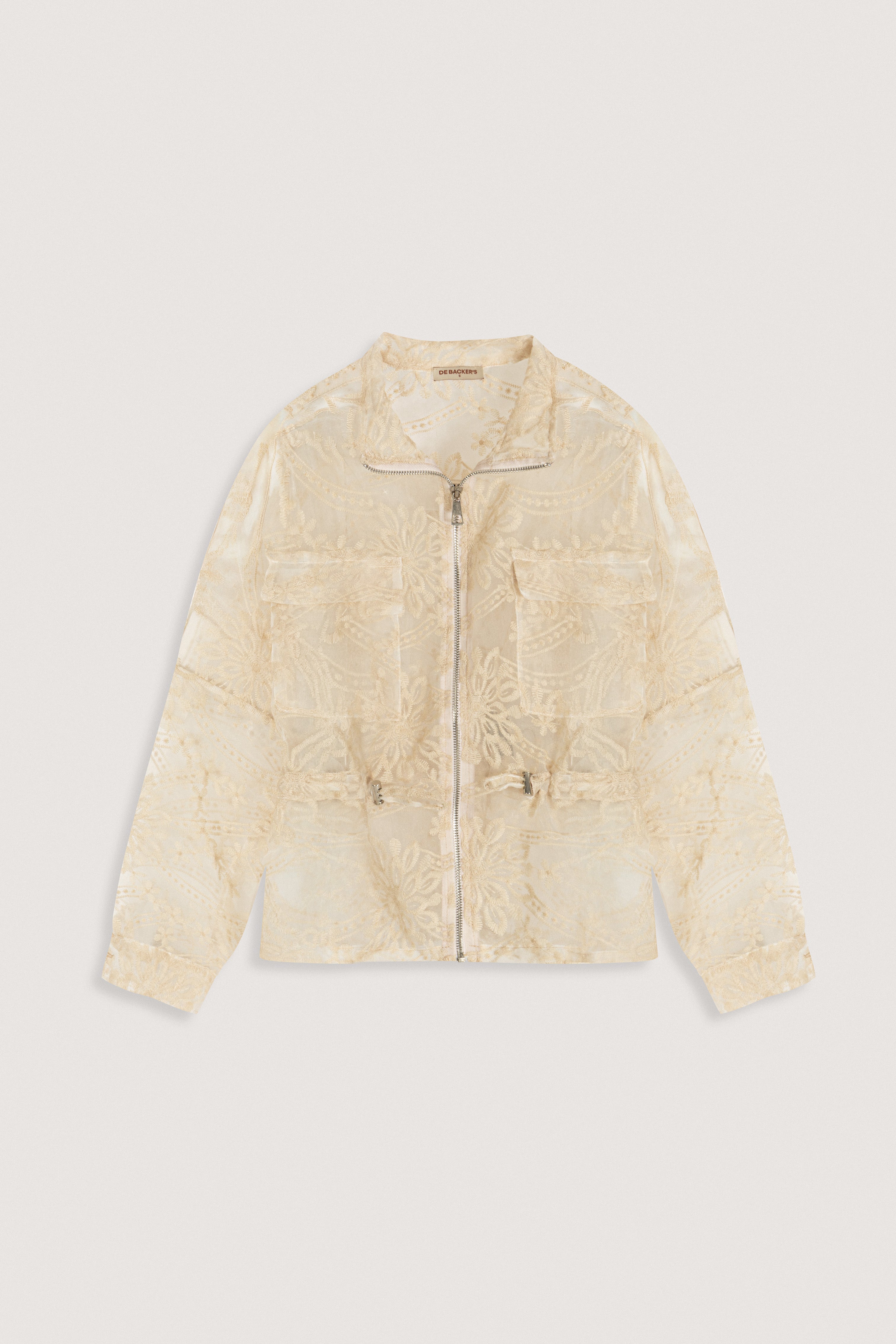 Champagne Chiffon Jacquard Jacket