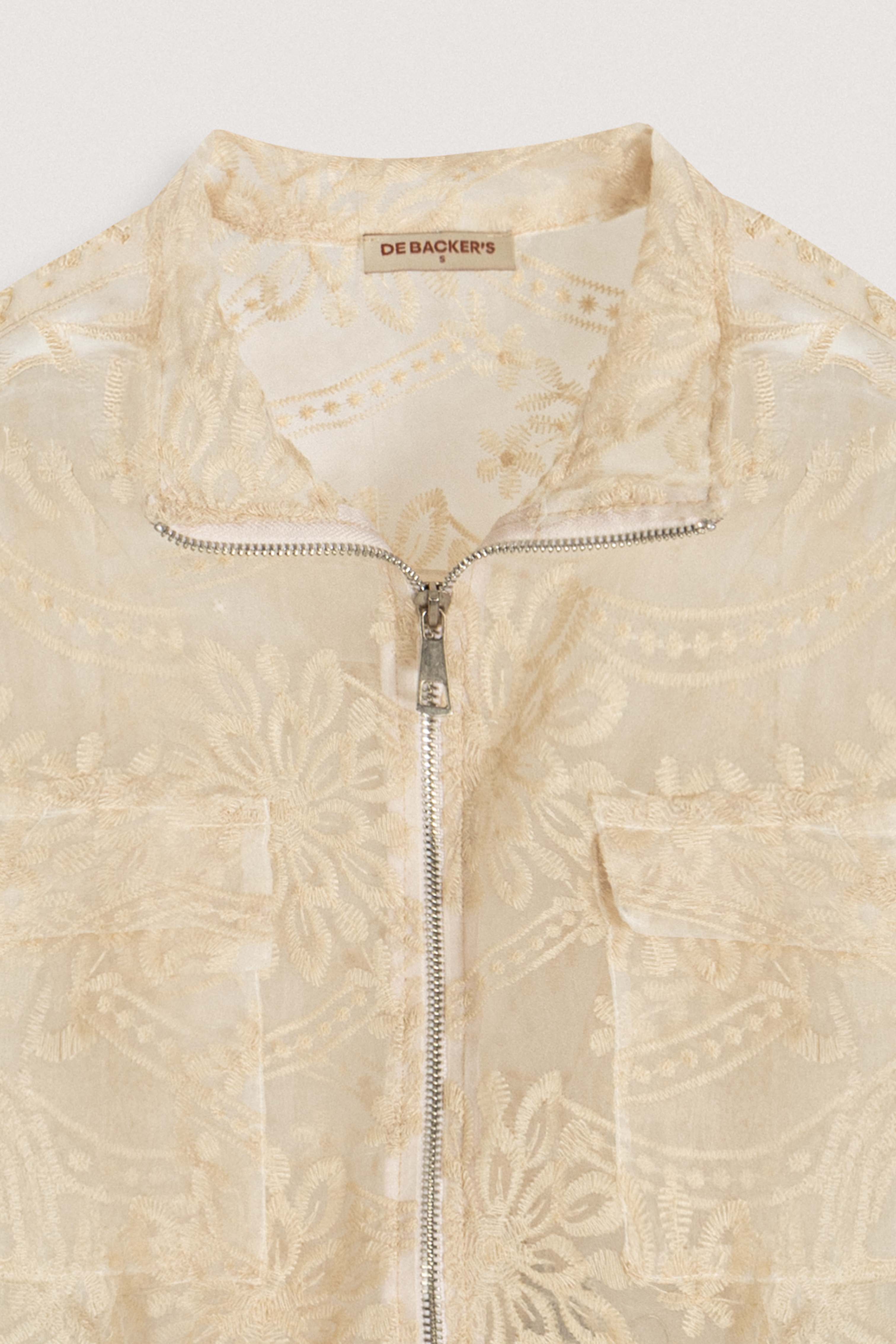 Champagne Chiffon Jacquard Jacket