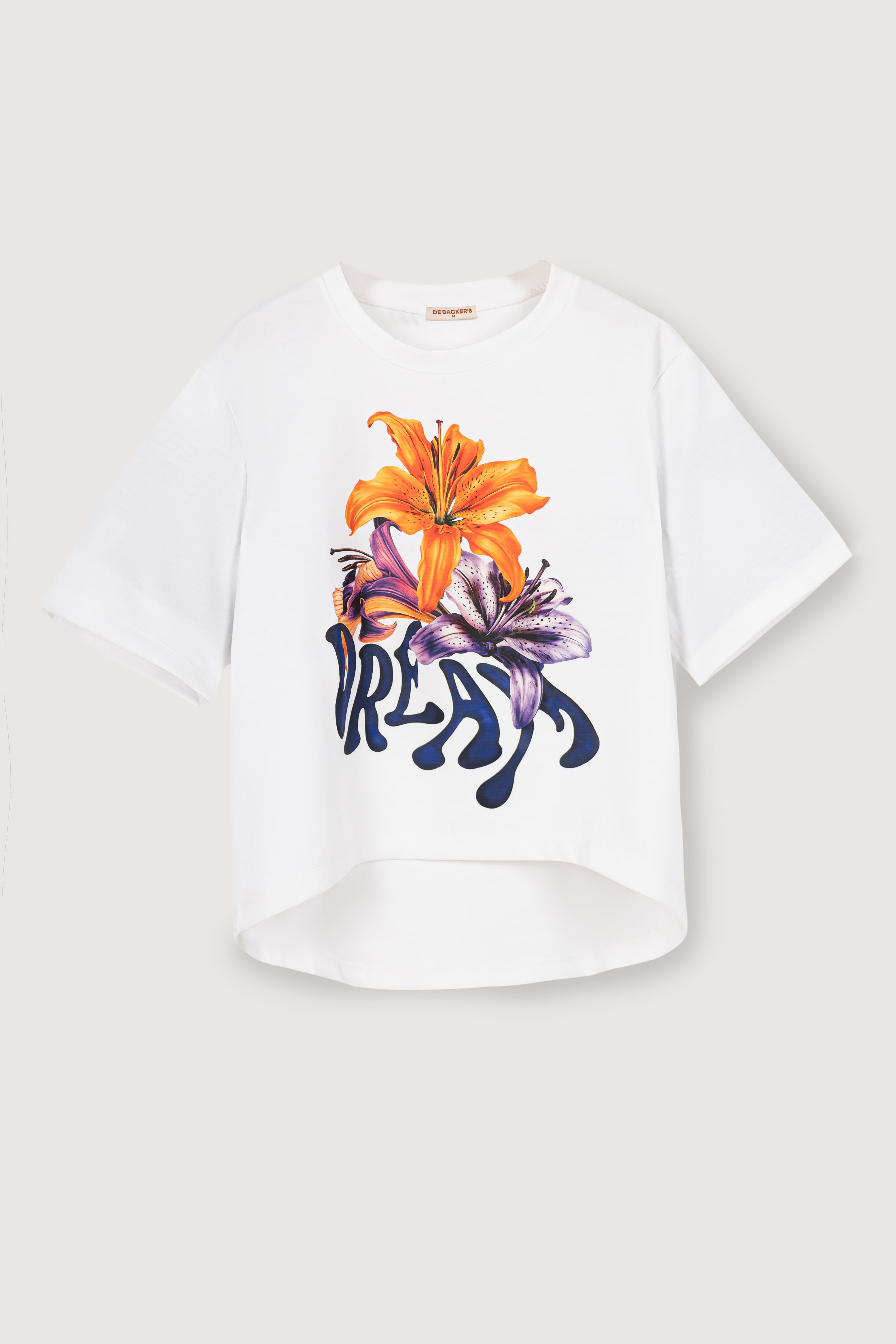 White Long Back T-shirt - De Backers - 1
