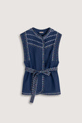 Dark Indigo Sleeveless Vest - De Backers - 1
