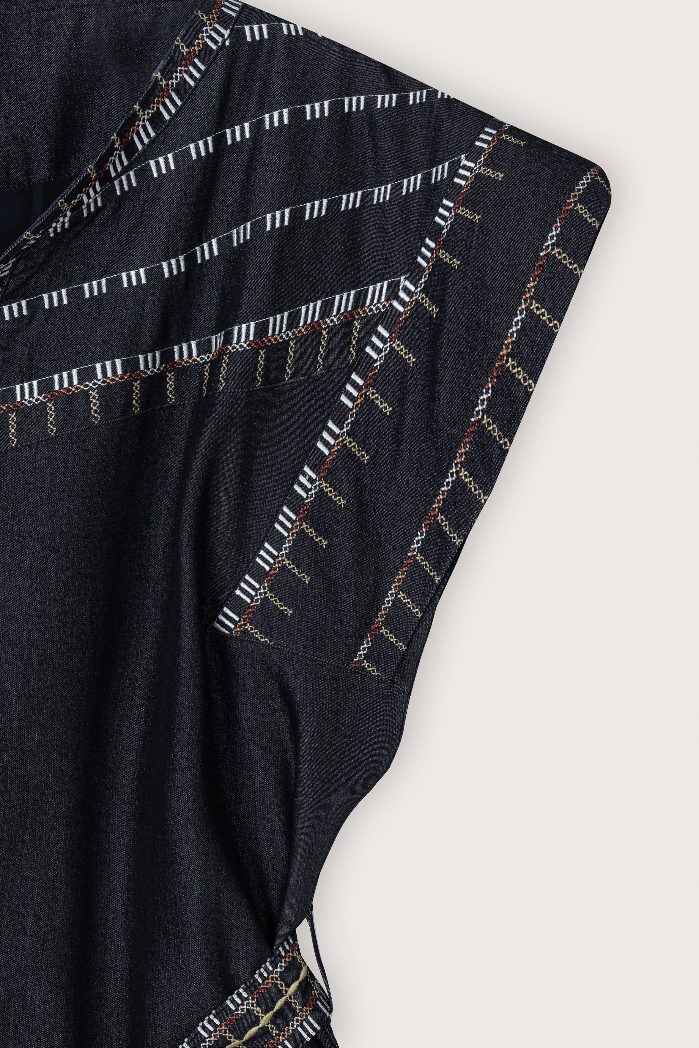 Charcoal-Black denim Vest