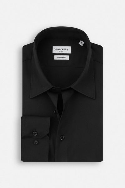 قميص كلاسيكي أسود بامبو