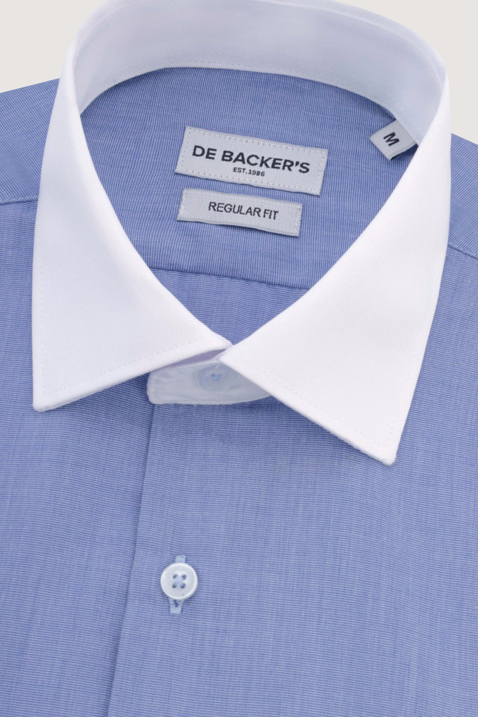 Blue Micro Patterned Classic Shirt