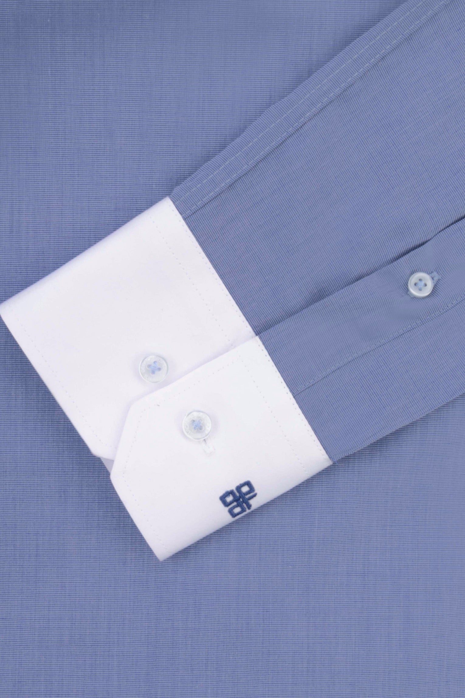 Blue Micro Patterned Classic Shirt