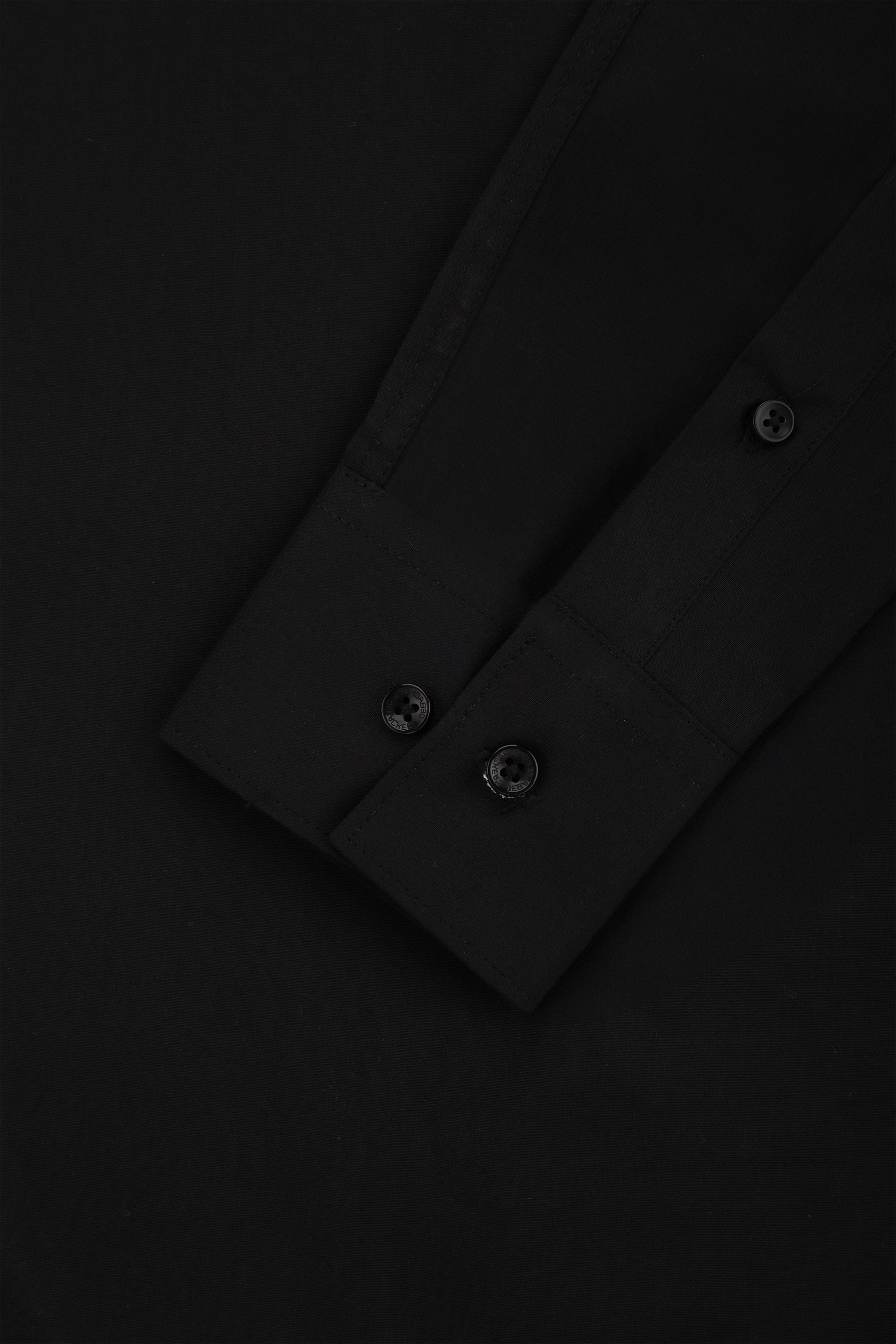 Black Dacron Basic Classic Shirt