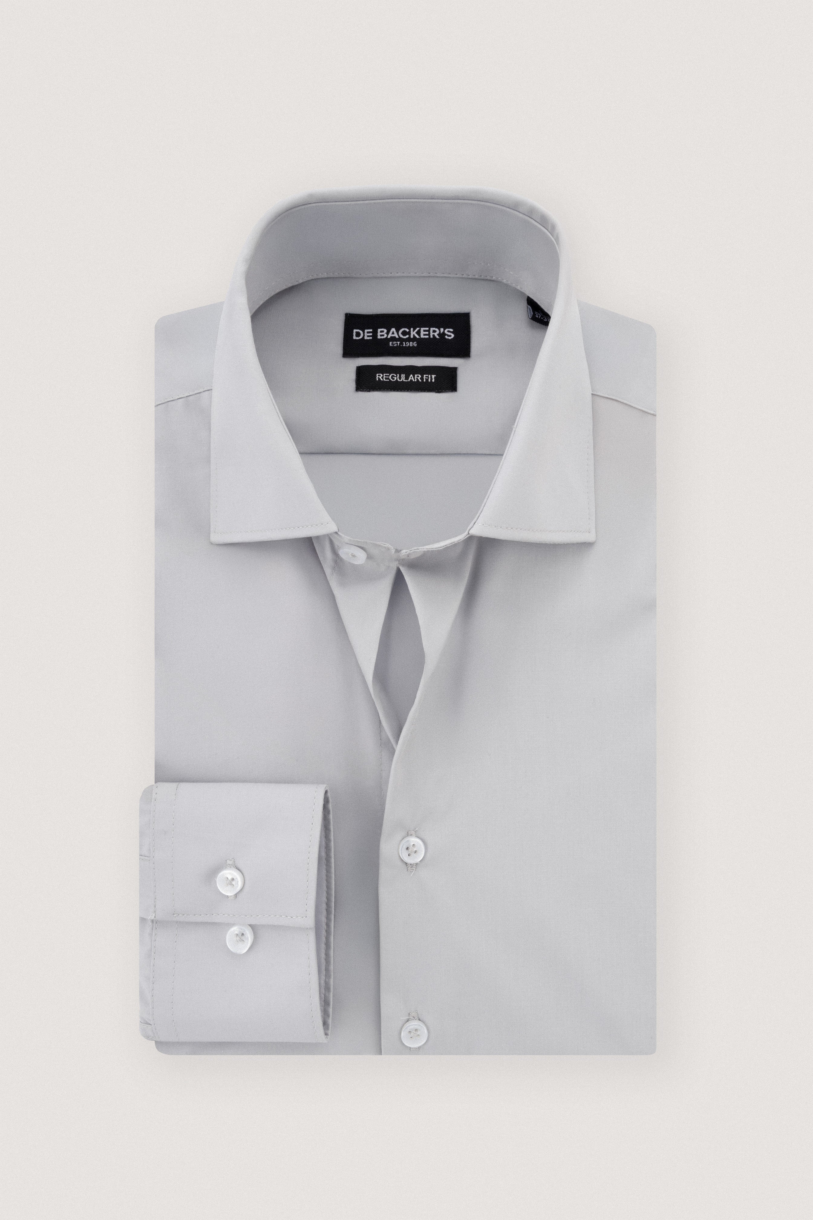 Light Gray Dacron Basic Classic Shirt