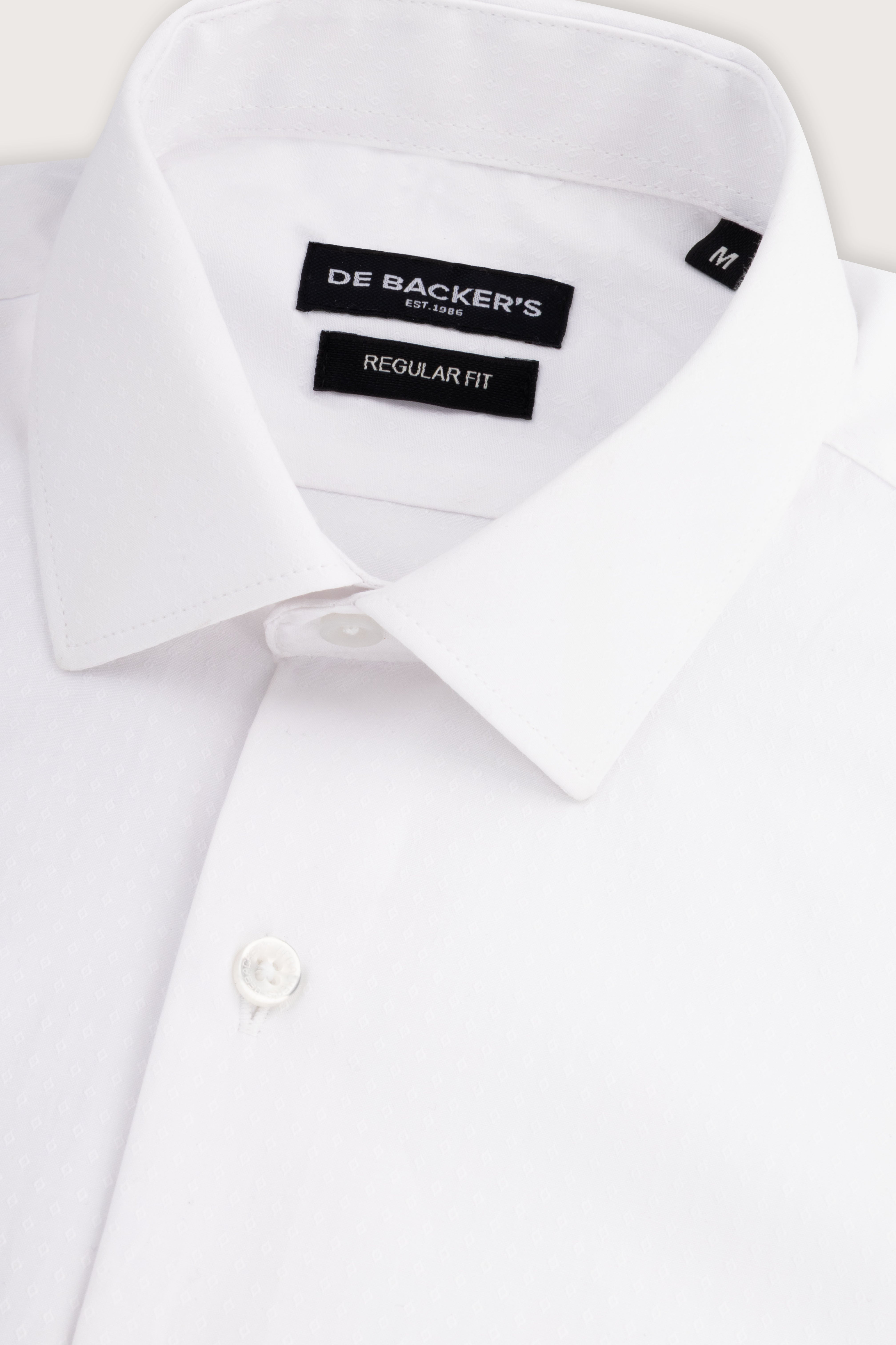 White Patterned Classic Shirt