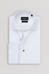 White Bamboo Blend Wingtip Shirt