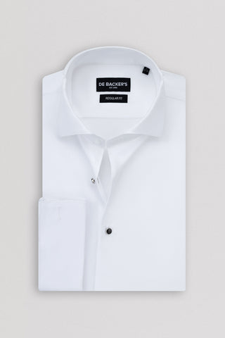 White Bamboo Blend Wingtip Shirt