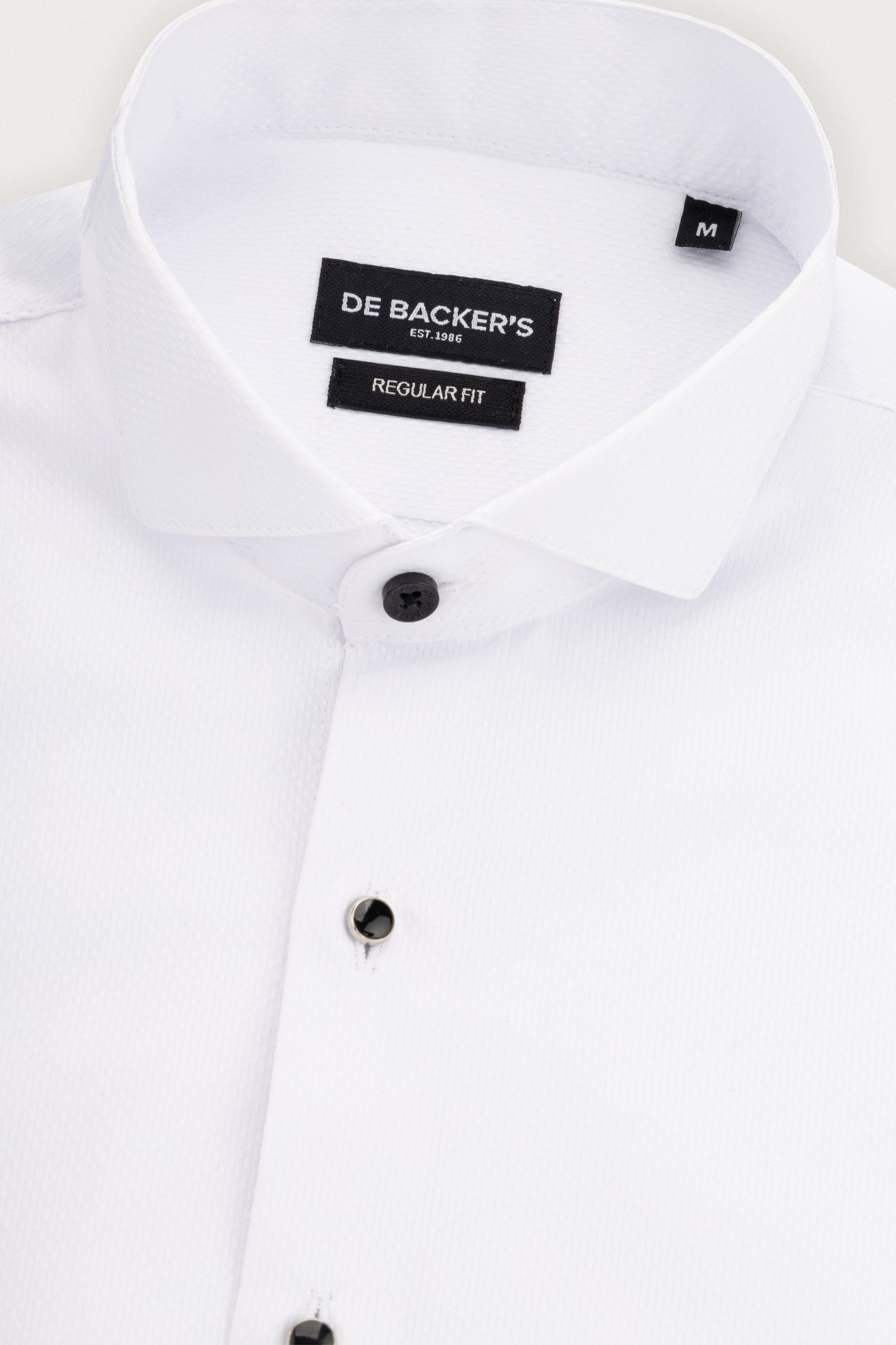 White Textured Wingtip Shirt