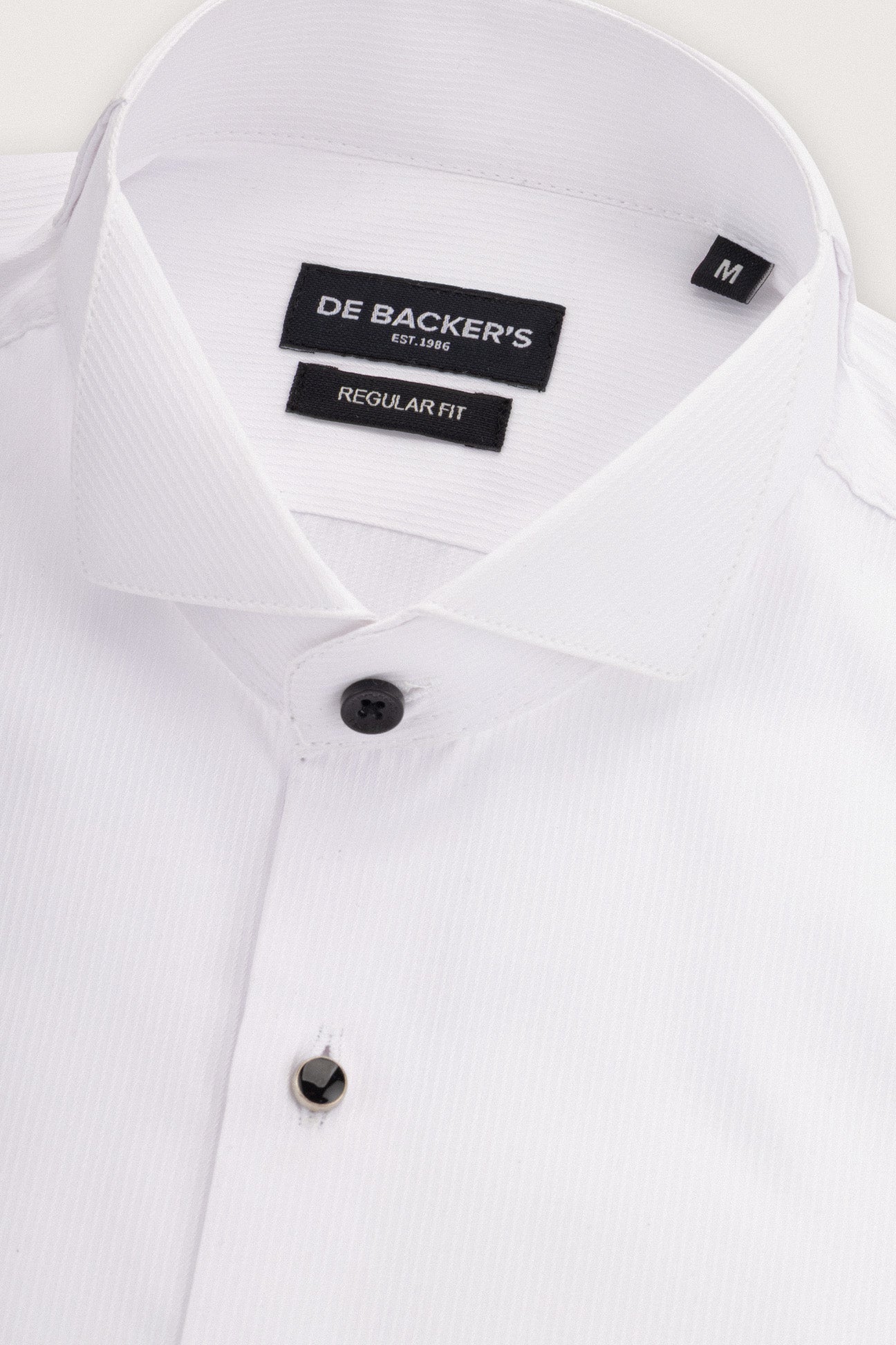 White Textured Wingtip Shirt