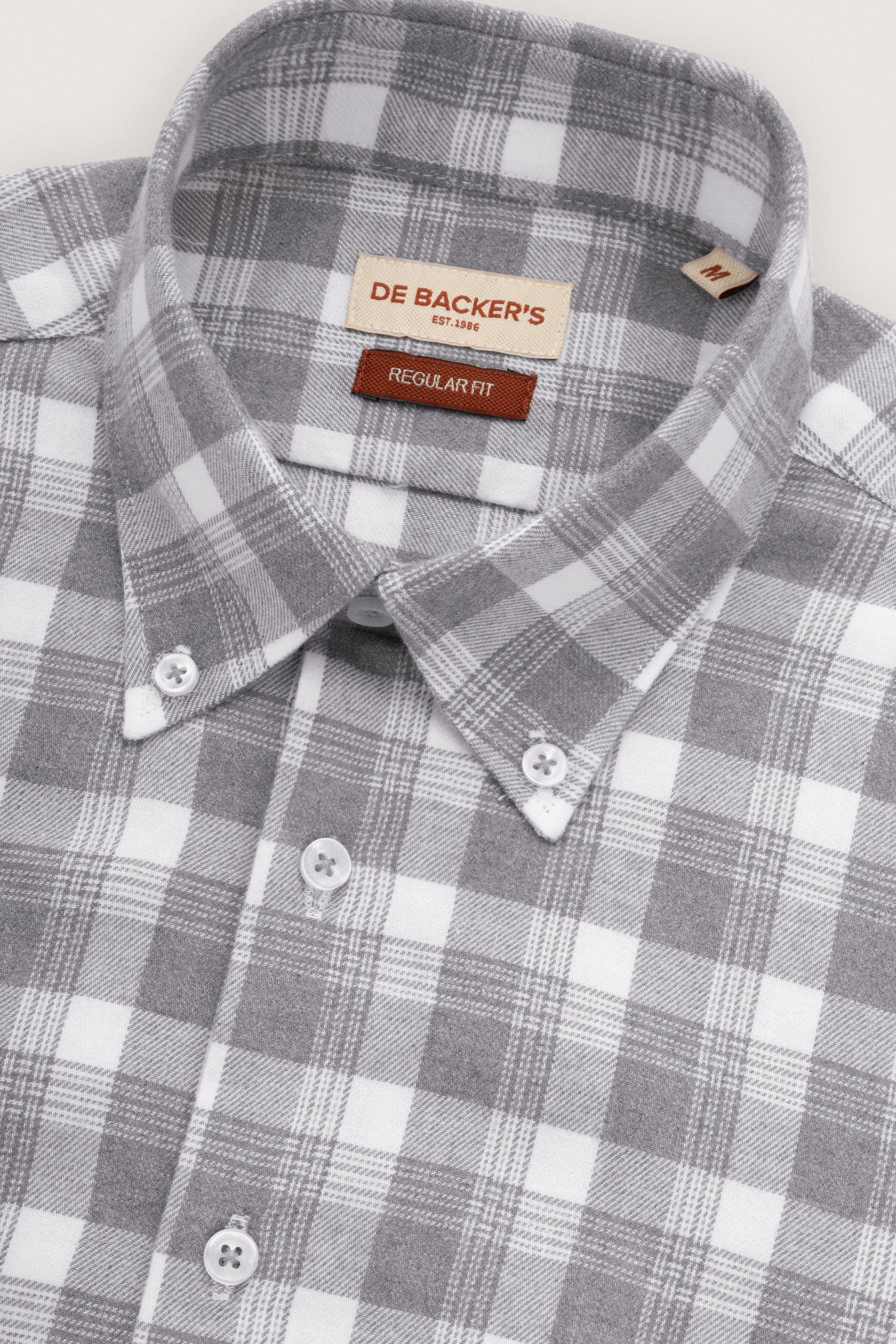 Gray Checked Wool-Feel Smart Casual Shirt