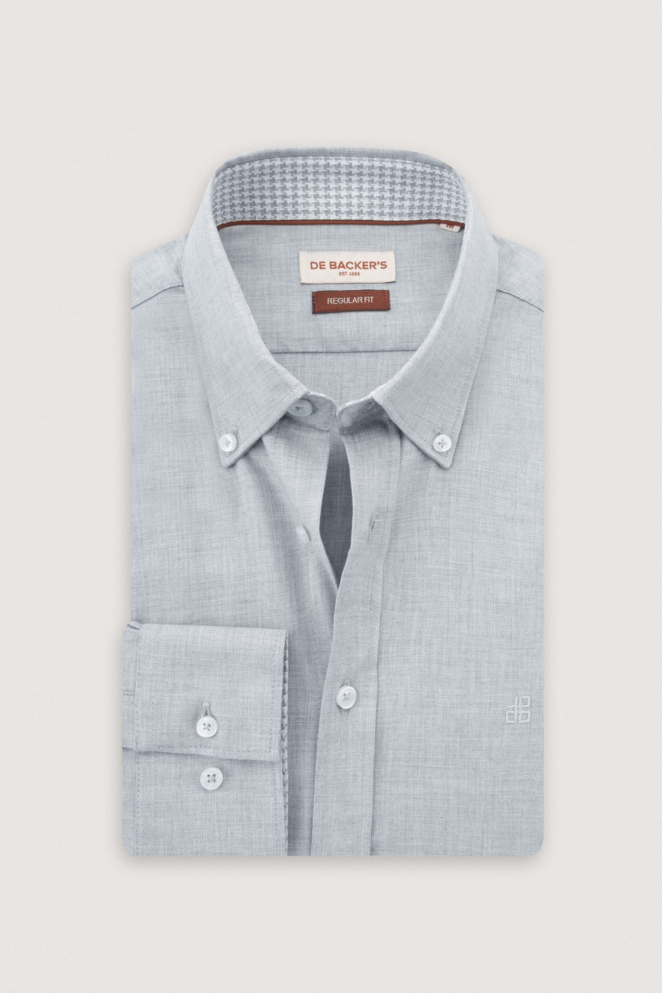 Gray Wool Feel Smart Casual Shirt