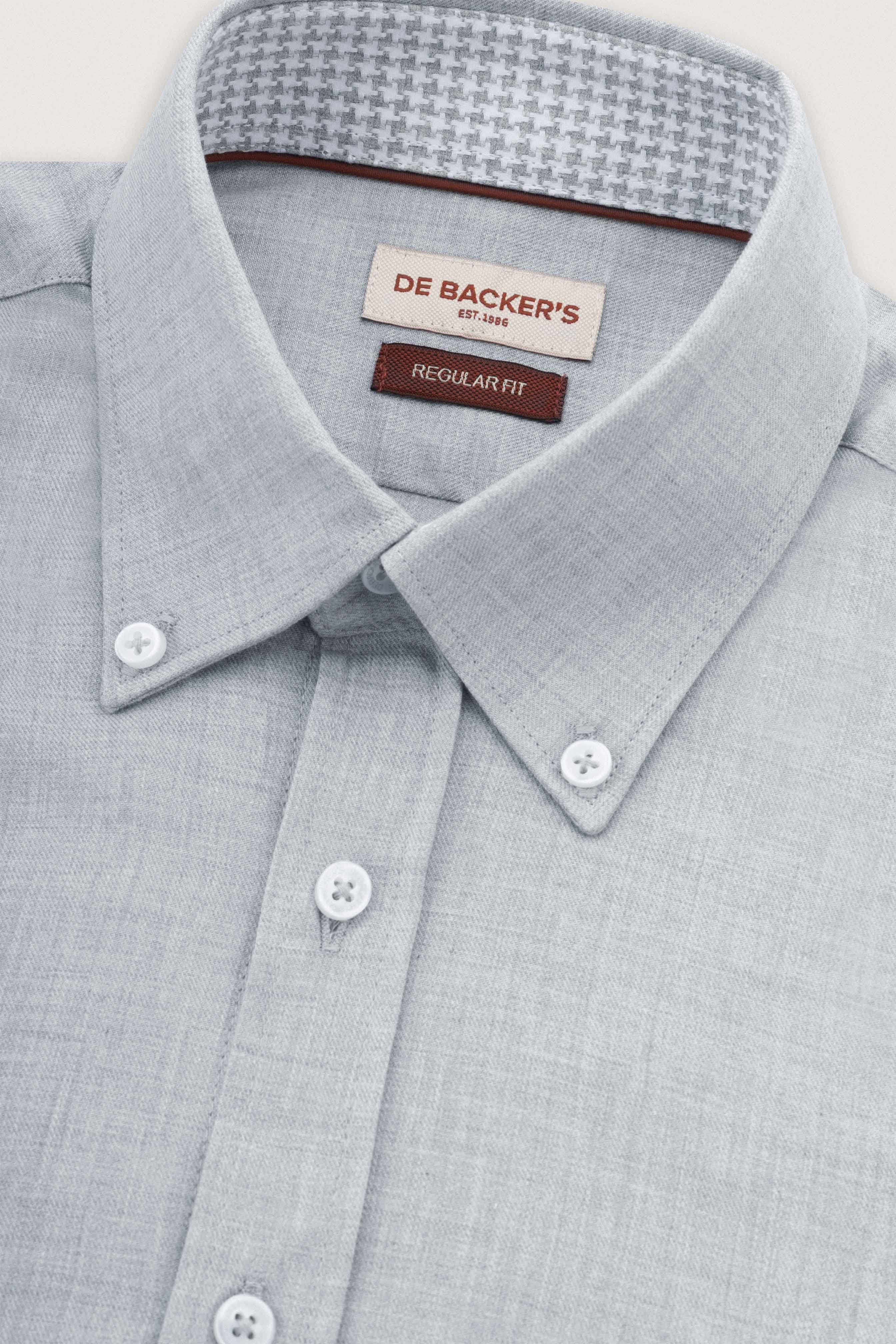 Gray Wool Feel Smart Casual Shirt