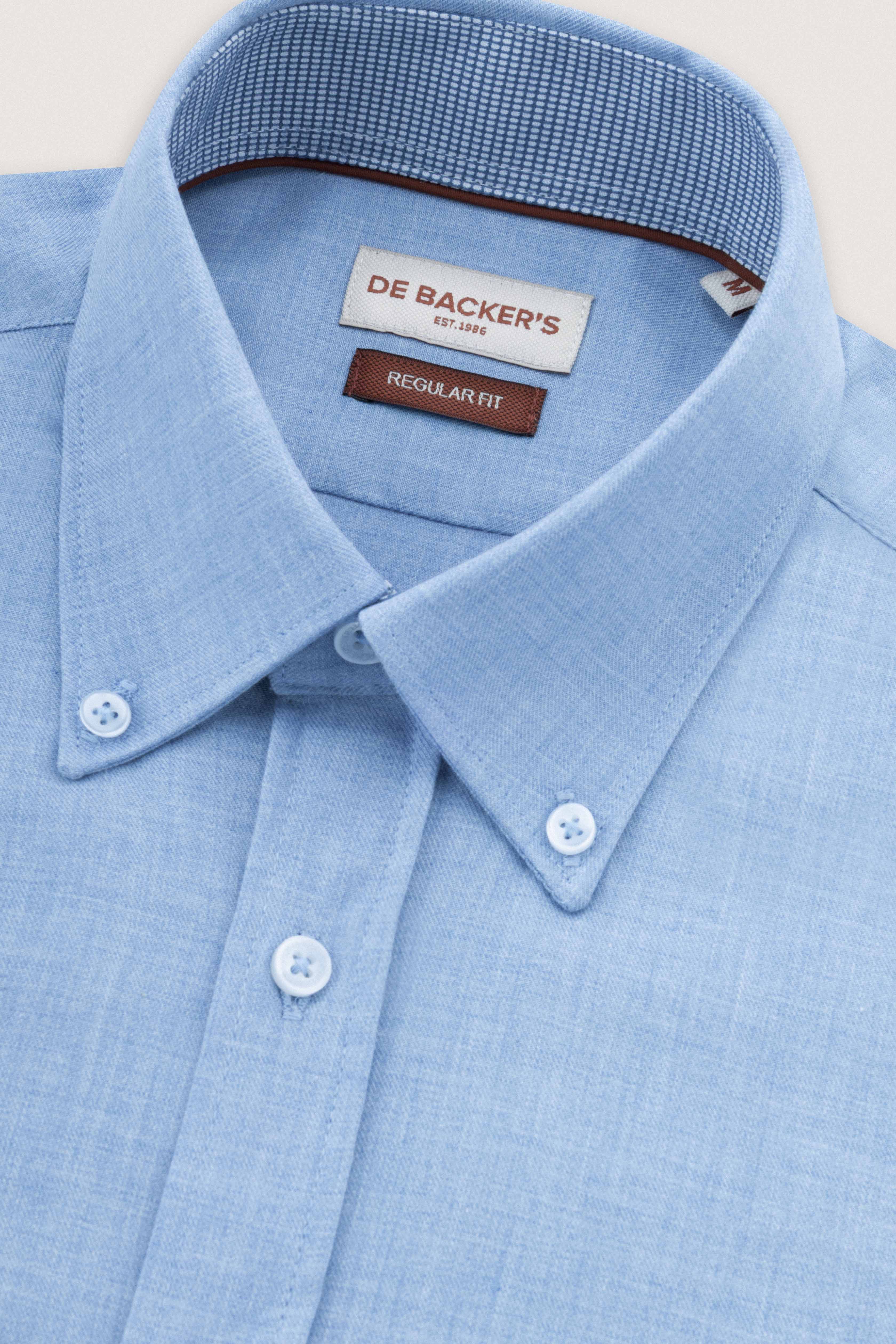 Light Blue Wool Feel Smart Casual Shirt