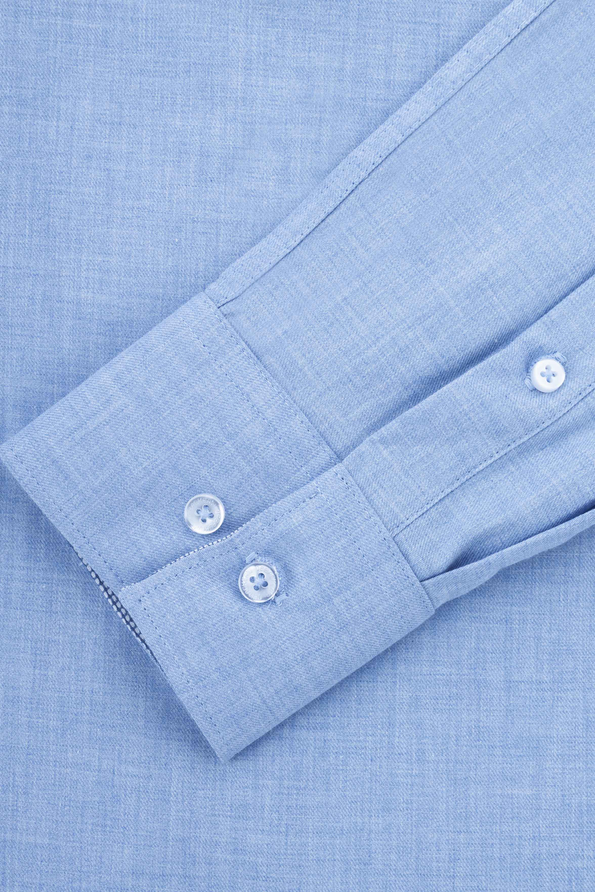 Light Blue Wool Feel Smart Casual Shirt