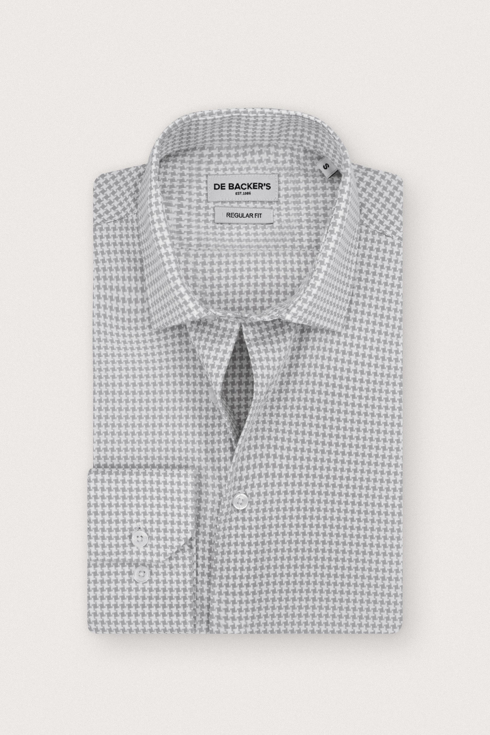 Gray Jacquard Patterned  Smart Casual Shirt