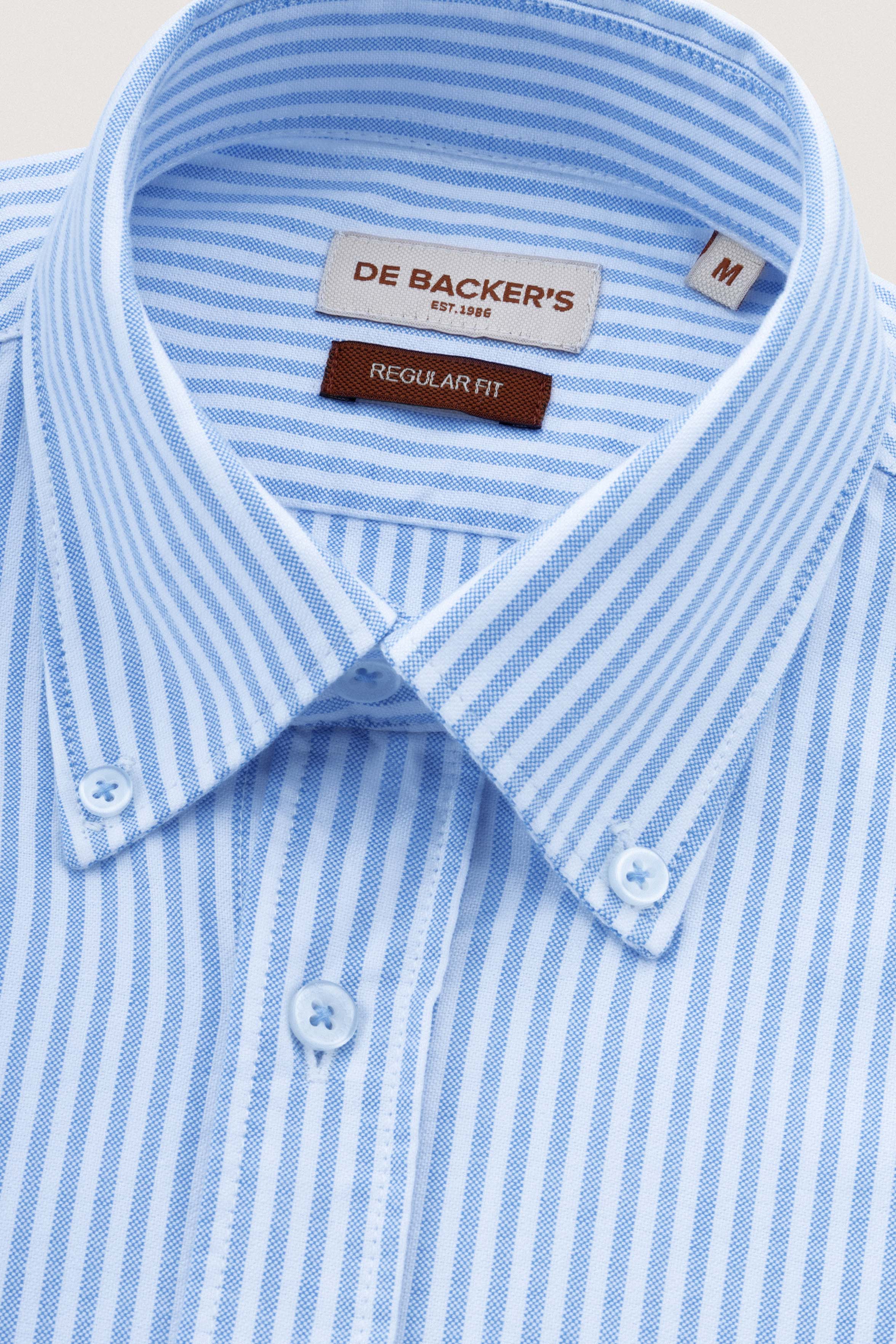 Light Blue Striped Oxford Smart Casual Shirt
