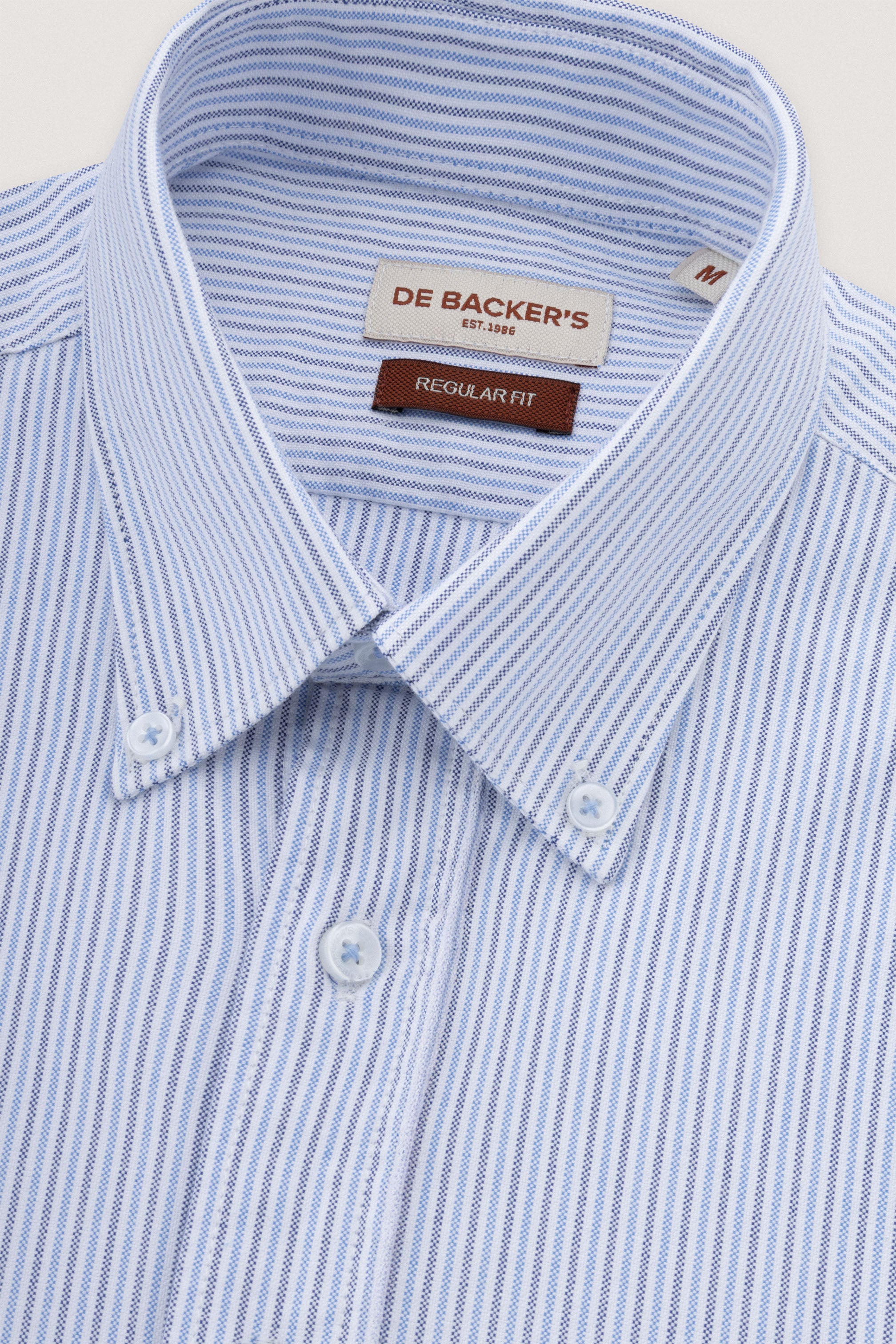 Light Blue Striped Oxford Smart Casual Shirt