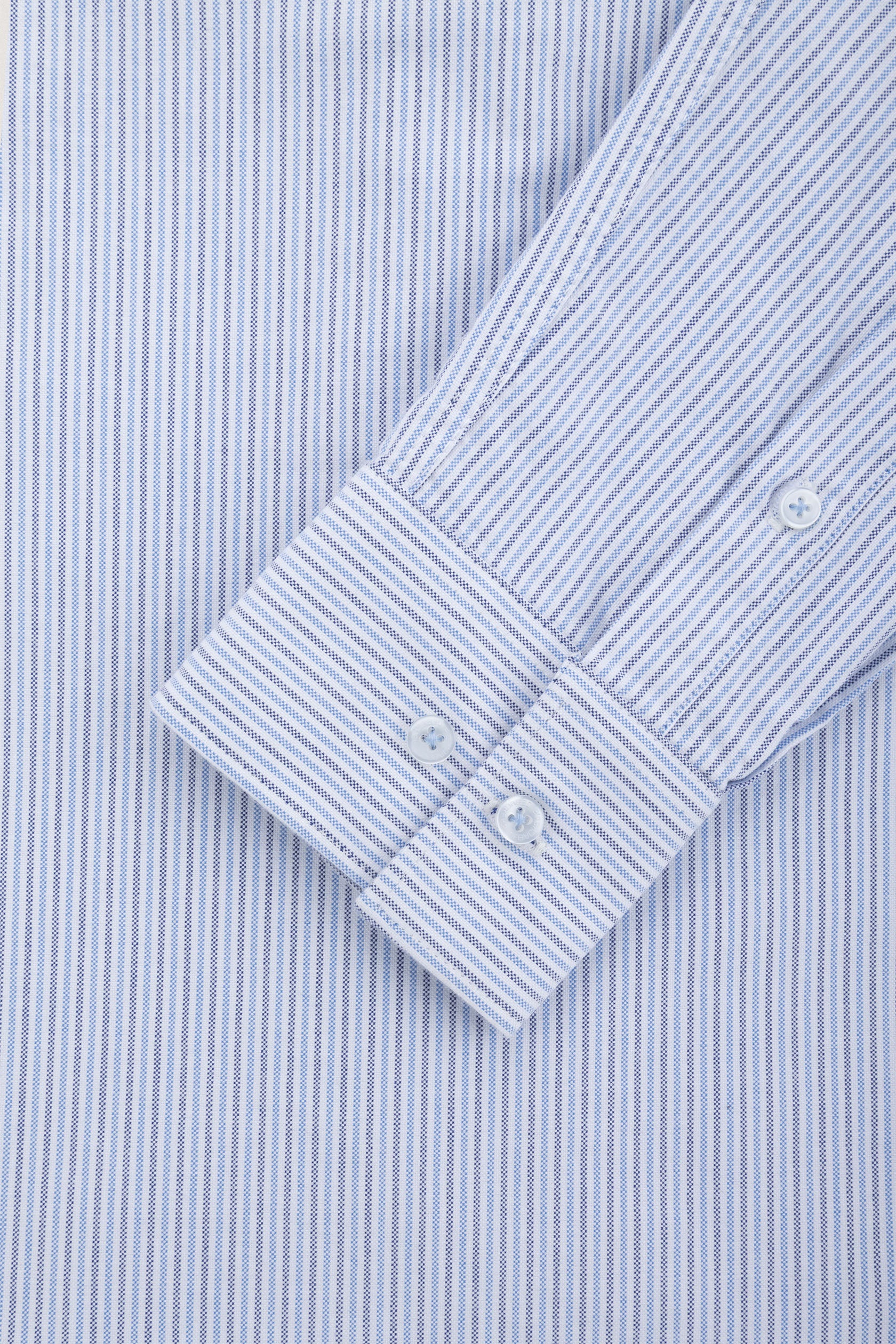 Light Blue Striped Oxford Smart Casual Shirt