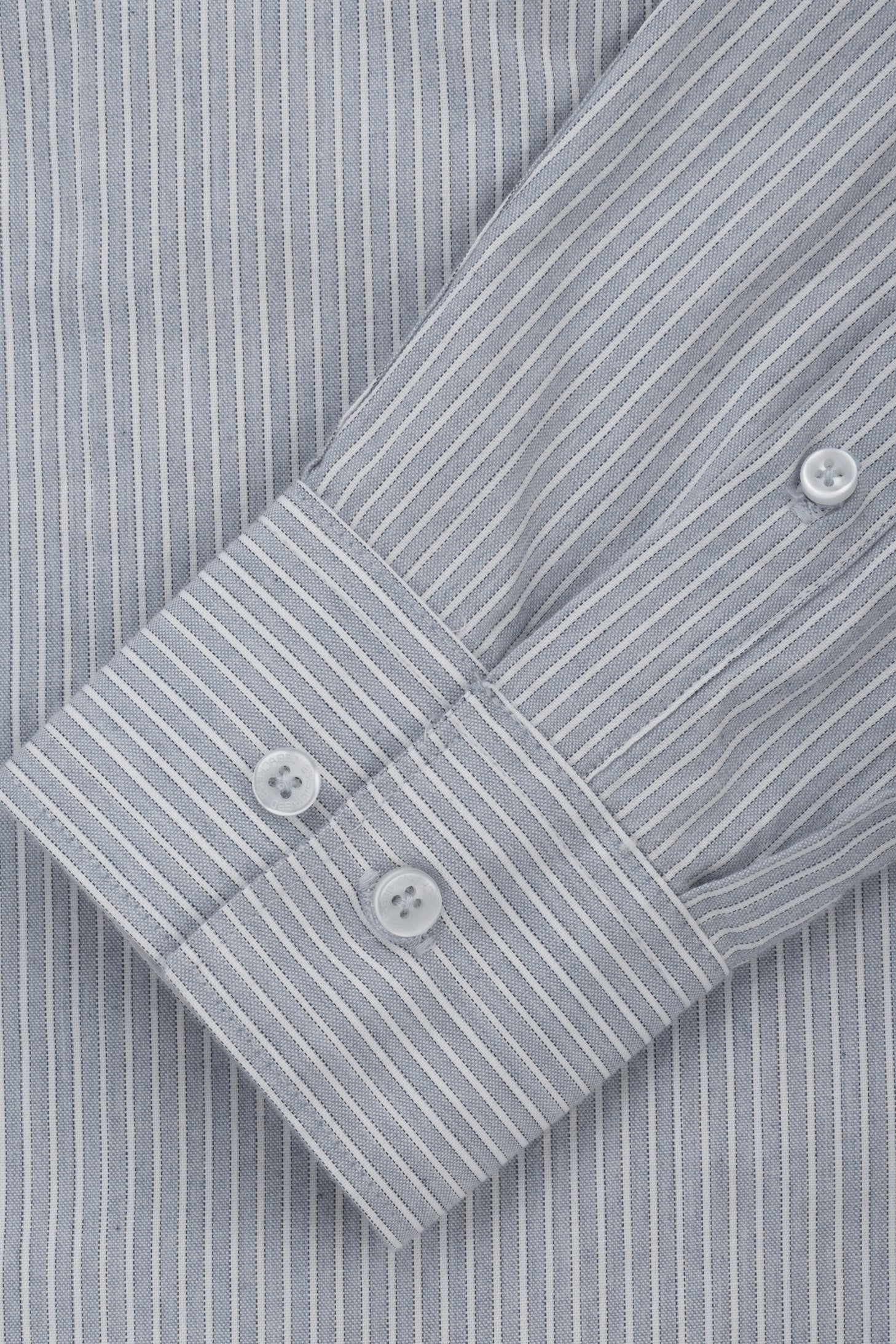Gray Striped Smart Casual Shirt