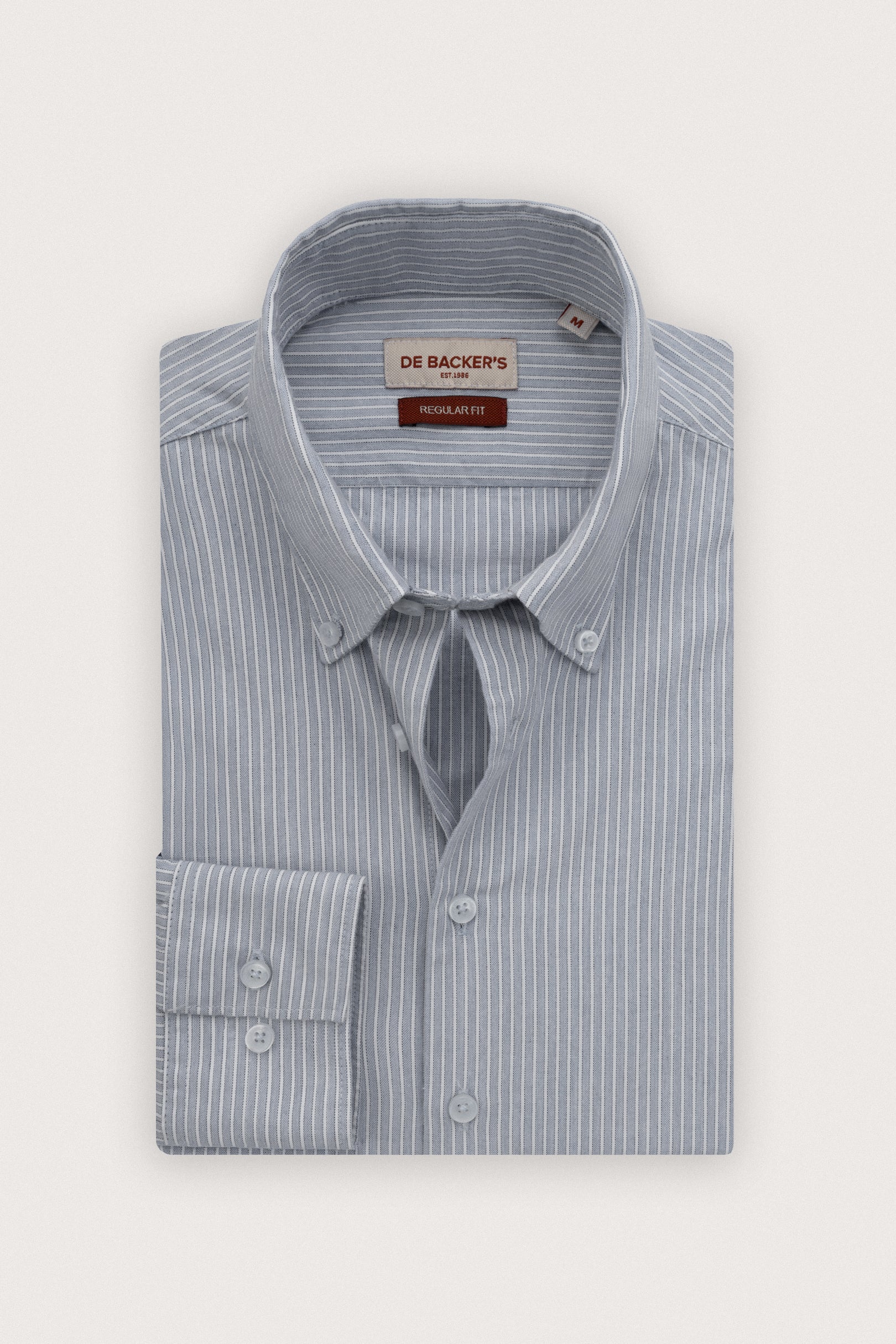 Gray Striped Smart Casual Shirt