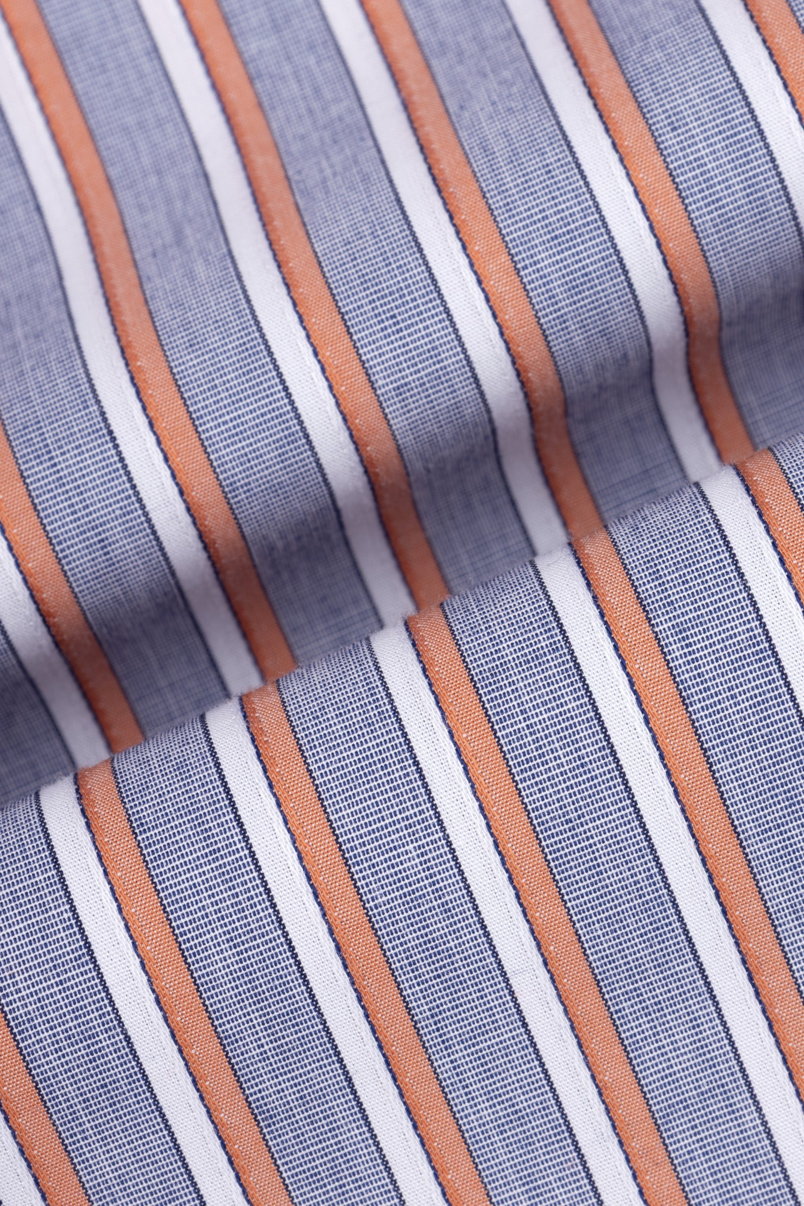 Striped Orange Smart Casual Shirt