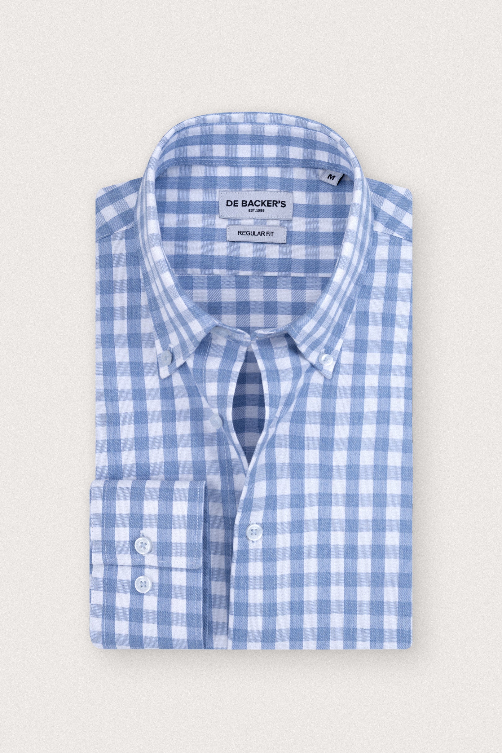Light Blue Checked Smart Casual Shirt