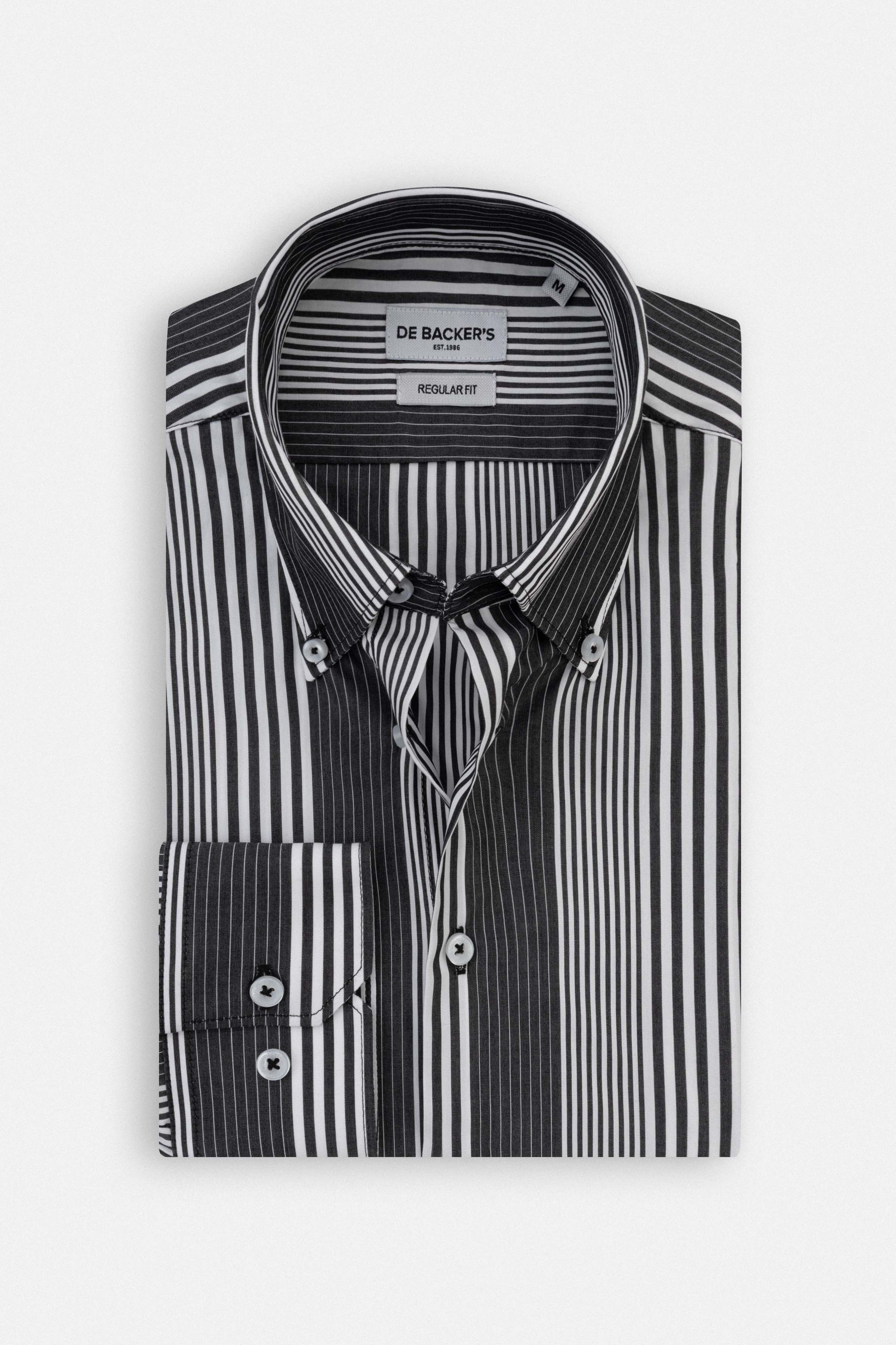 Striped Black Casual Shirt