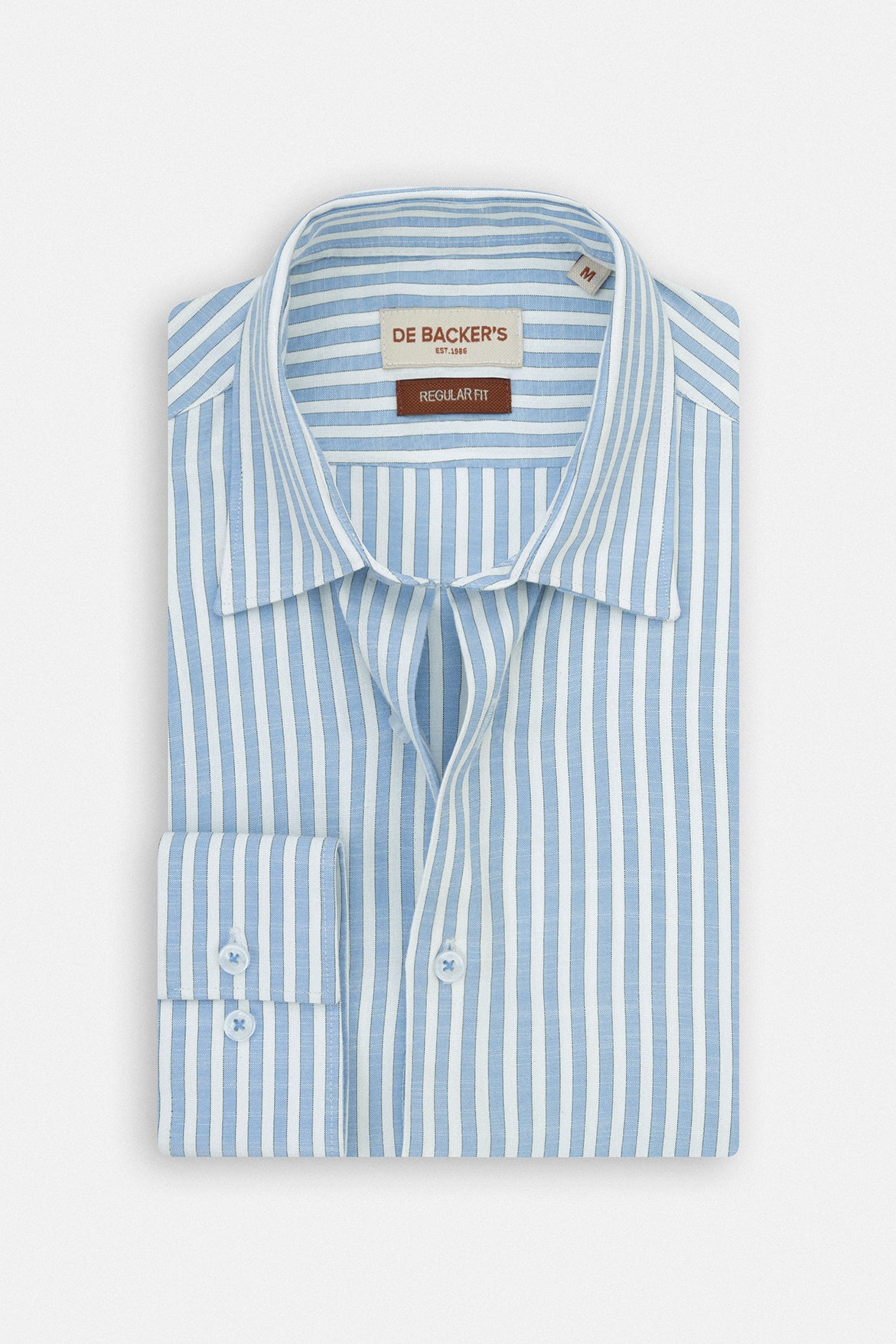 Striped Light Blue Casual Shirt