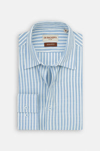 Striped Light Blue Casual Shirt