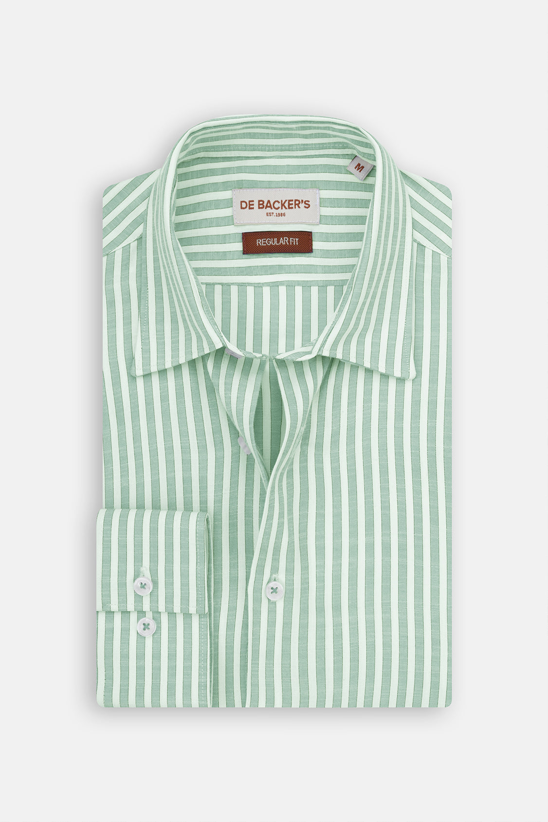 Striped Light Green Casual Shirt