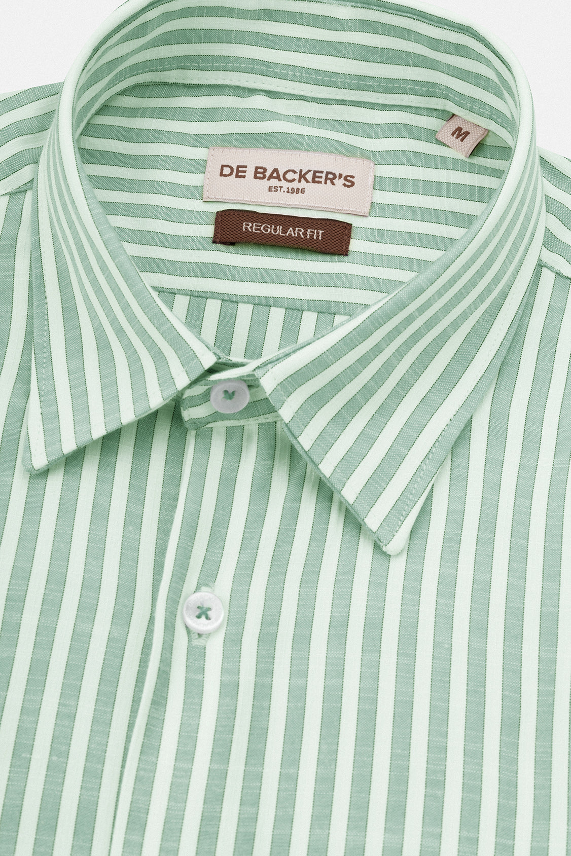 Striped Light Green Casual Shirt