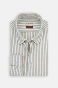 Striped Light Beige Casual Shirt