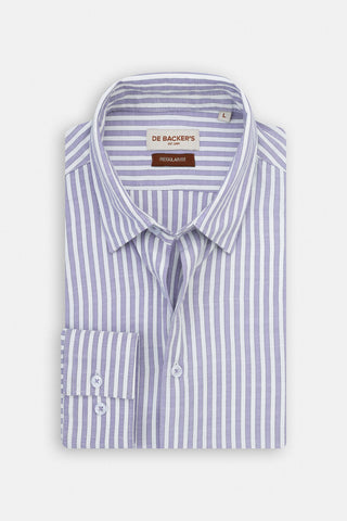 Striped Mauve Casual Shirt