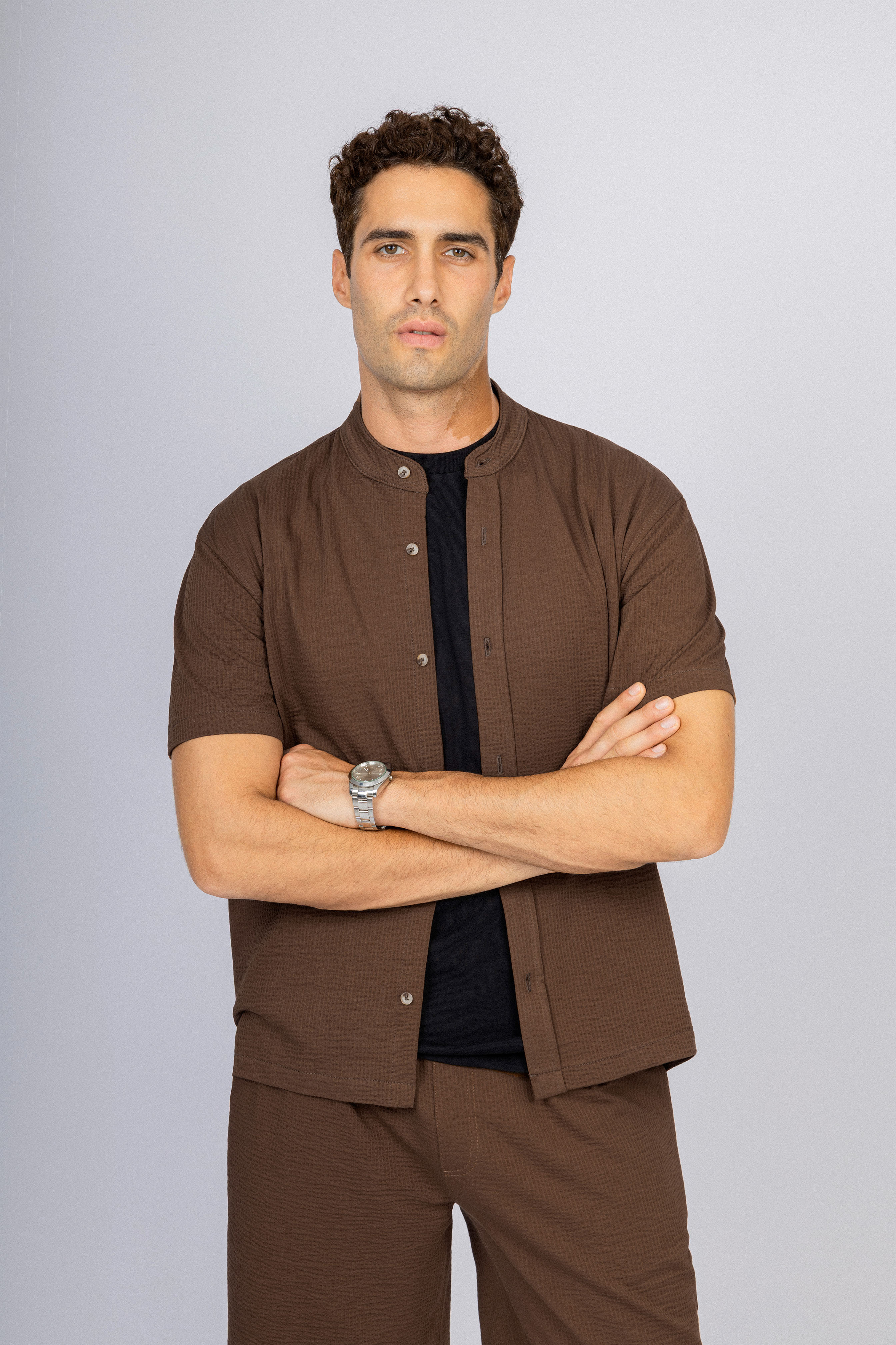 Jacquard Brown Men's Set