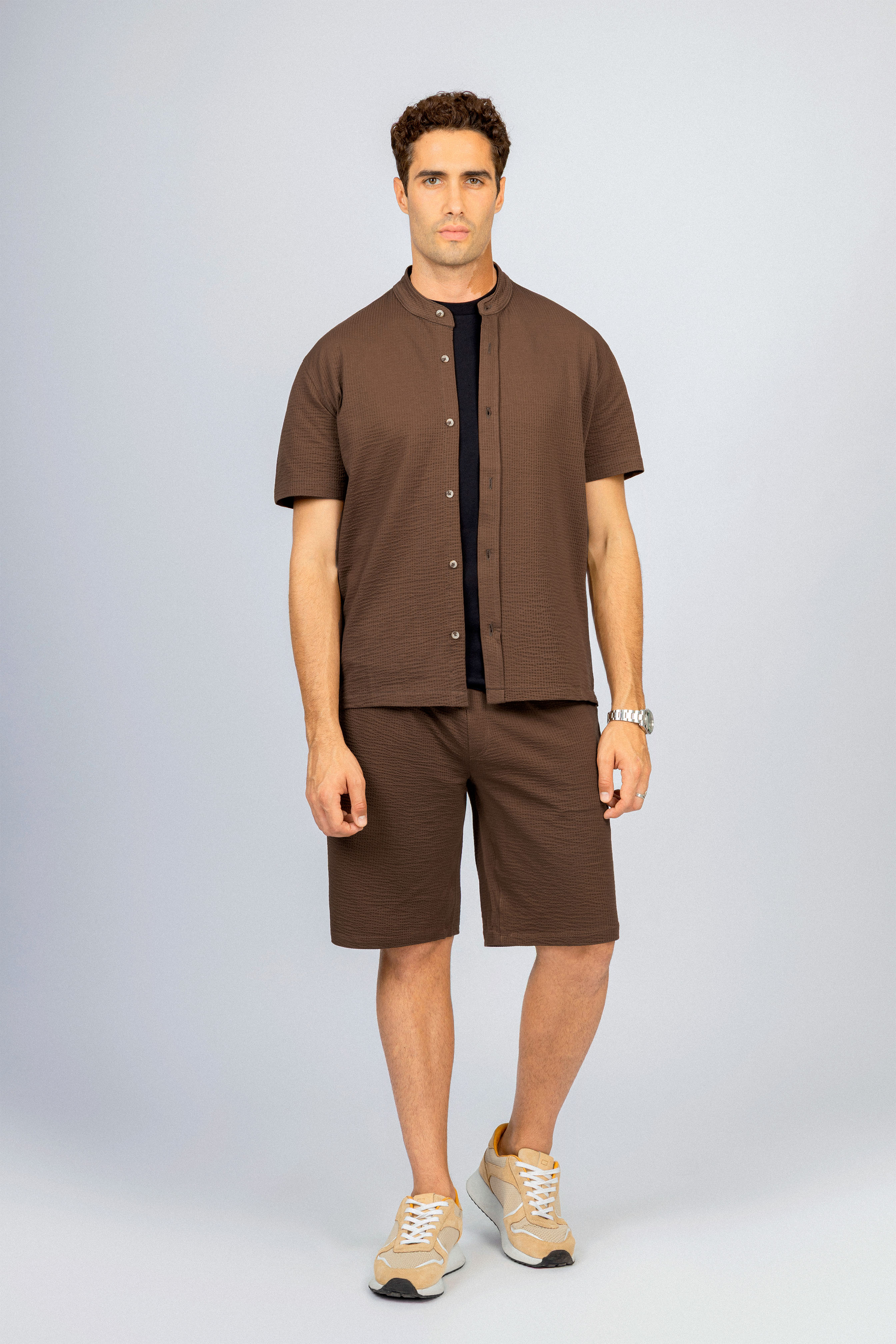 Jacquard Brown Men's Set