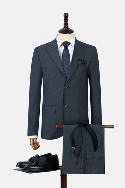 بدلة كحلي من قماش البامبو 