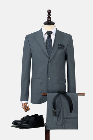Solid Bamboo Blend Dark Gray Suit