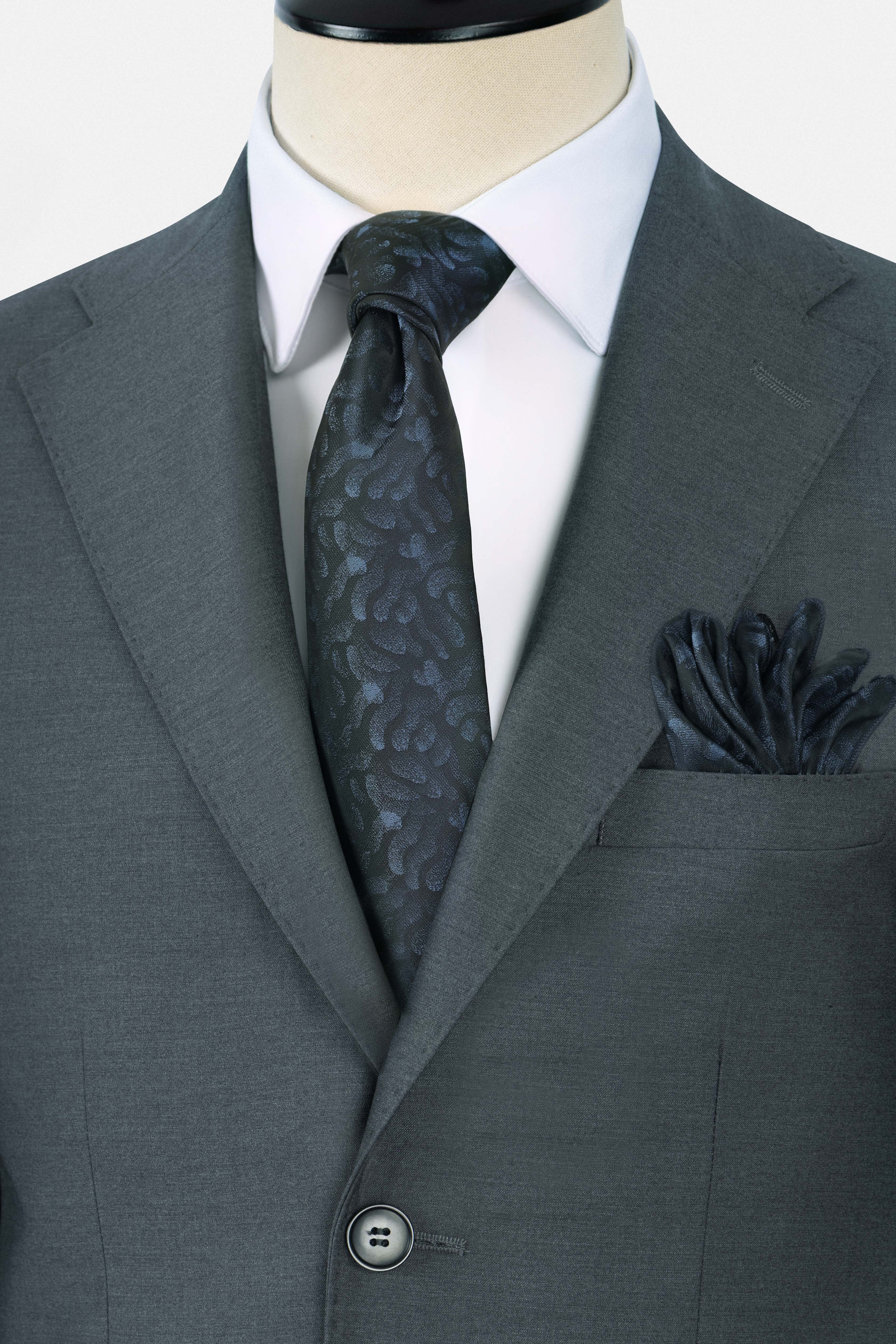 Solid Bamboo Blend Dark Gray Suit