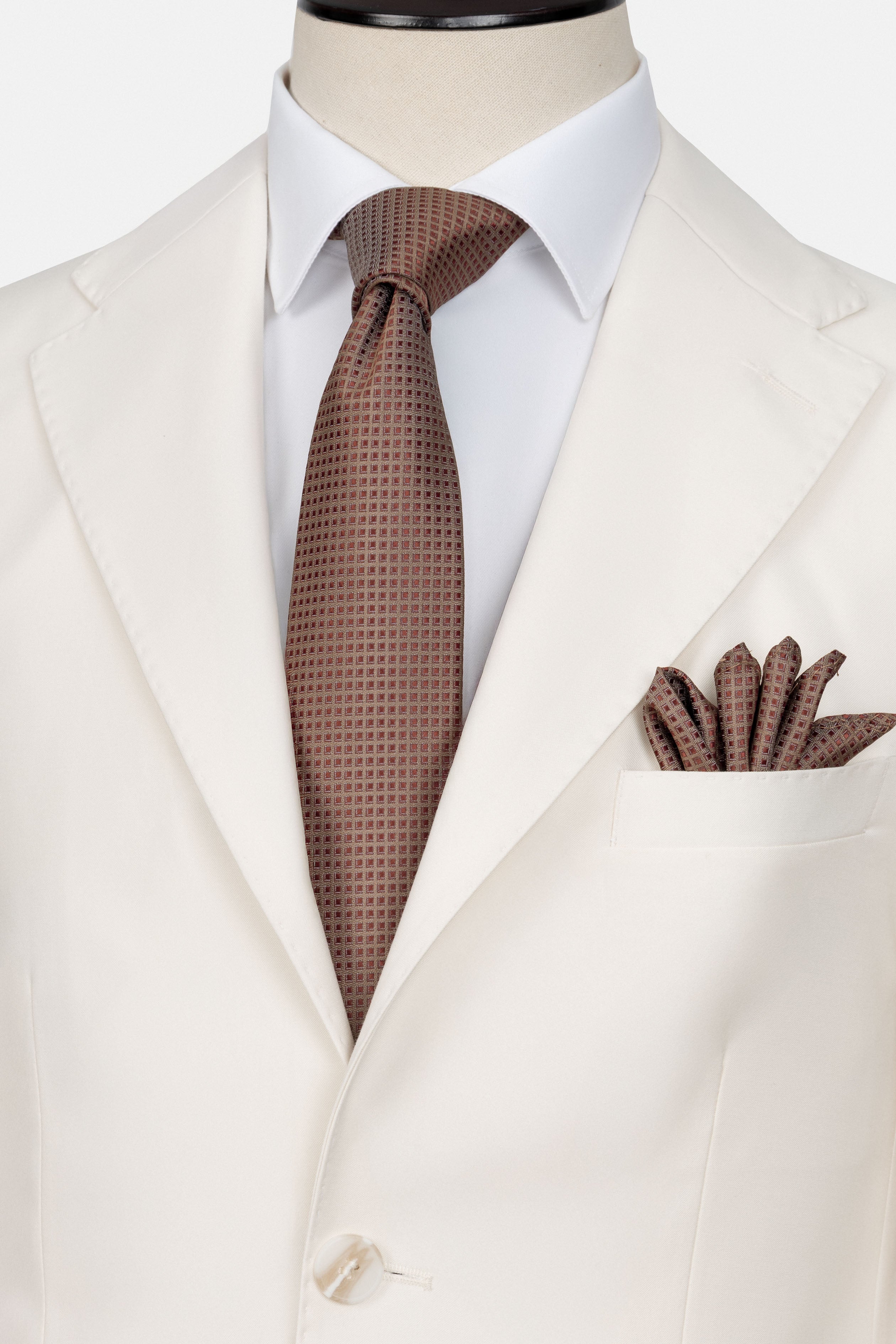 Solid Bamboo Off White Suit